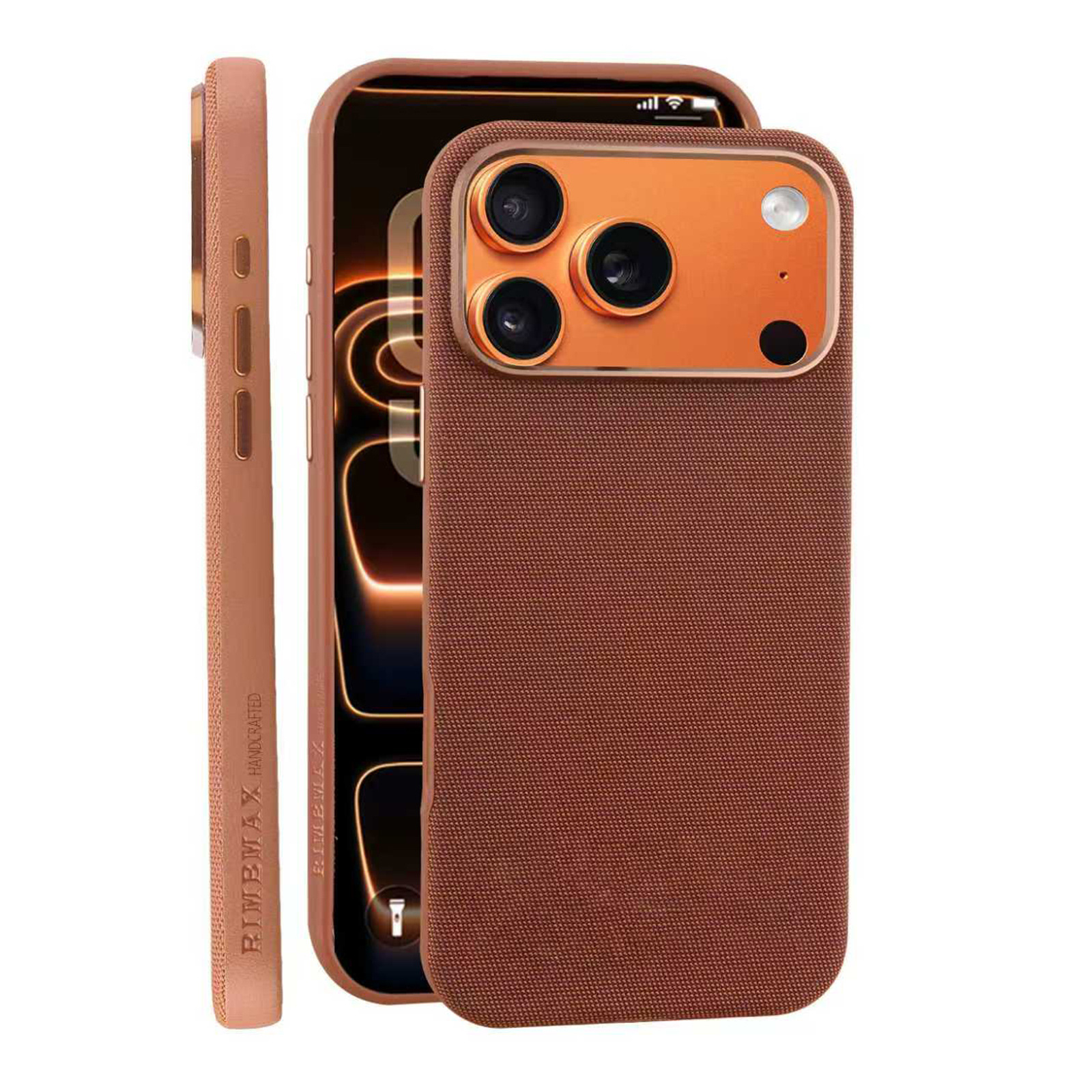 Compatible with Apple iPhone 17 Pro Max, 16 Pro, built-in wireless charging, strong magnetic charging, 15 Plus, vegan leather protective case, 14-inch screen protector.