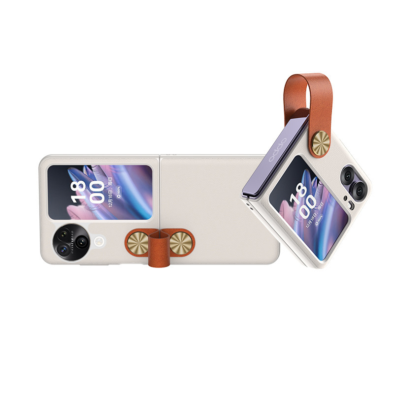 Compatible with OPPO N3Flip phone case and N2Flip portable handbag, vegan leather folding screen fashion drop-proof protective case