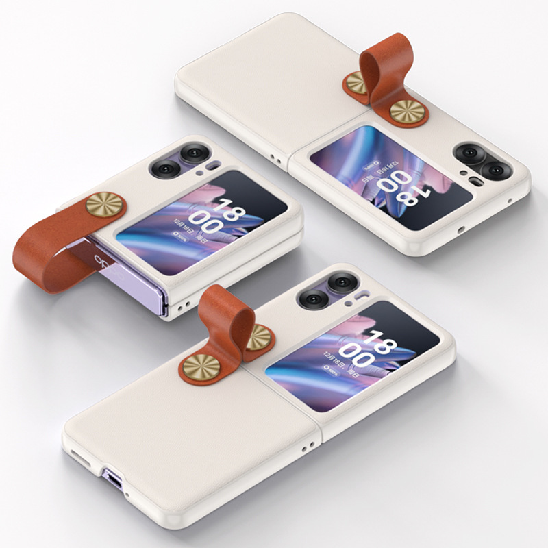Compatible with OPPO N3Flip phone case and N2Flip portable handbag, vegan leather folding screen fashion drop-proof protective case