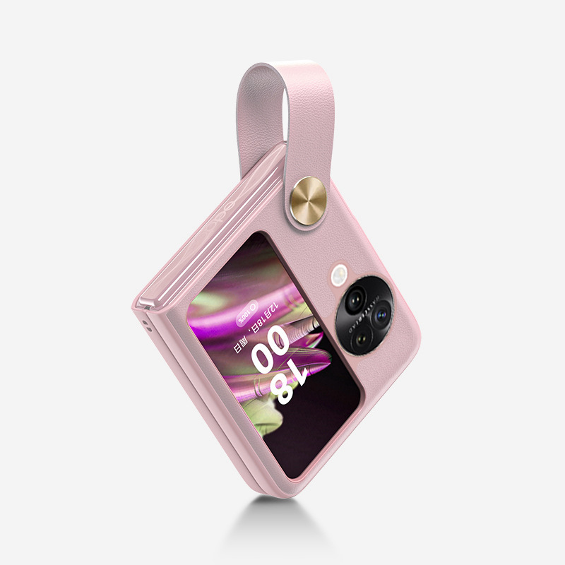 Compatible with OPPO N3Flip phone case and N2Flip portable handbag, vegan leather folding screen fashion drop-proof protective case
