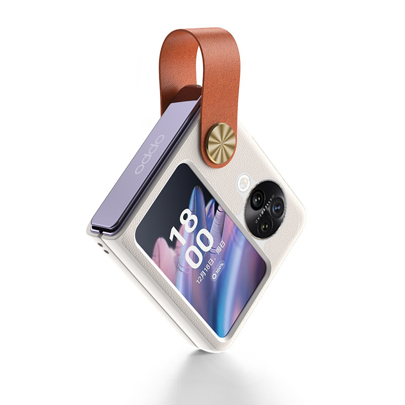 Compatible with OPPO N3Flip phone case and N2Flip portable handbag, vegan leather folding screen fashion drop-proof protective case