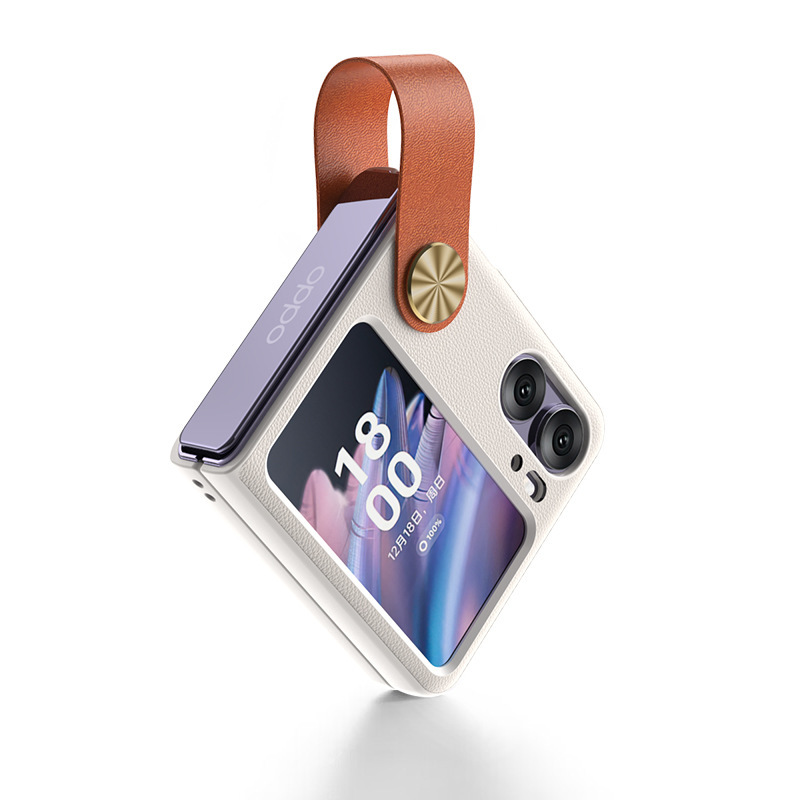 Compatible with OPPO N3Flip phone case and N2Flip portable handbag, vegan leather folding screen fashion drop-proof protective case