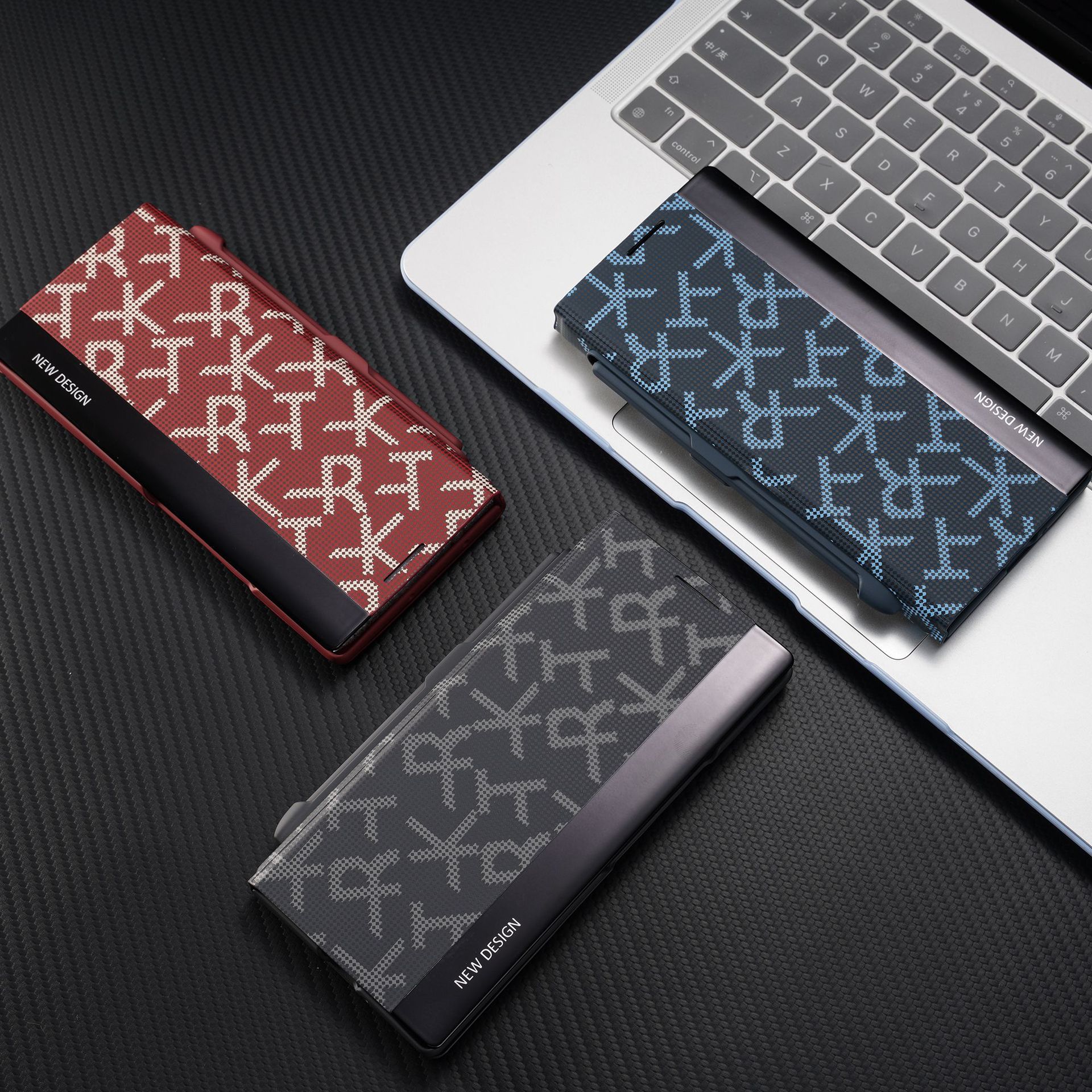 Compatible with Samsung Z Fold8/7/6 phone case, pen slot, 5/4/3 printed flip leather case, full coverage, drop protection