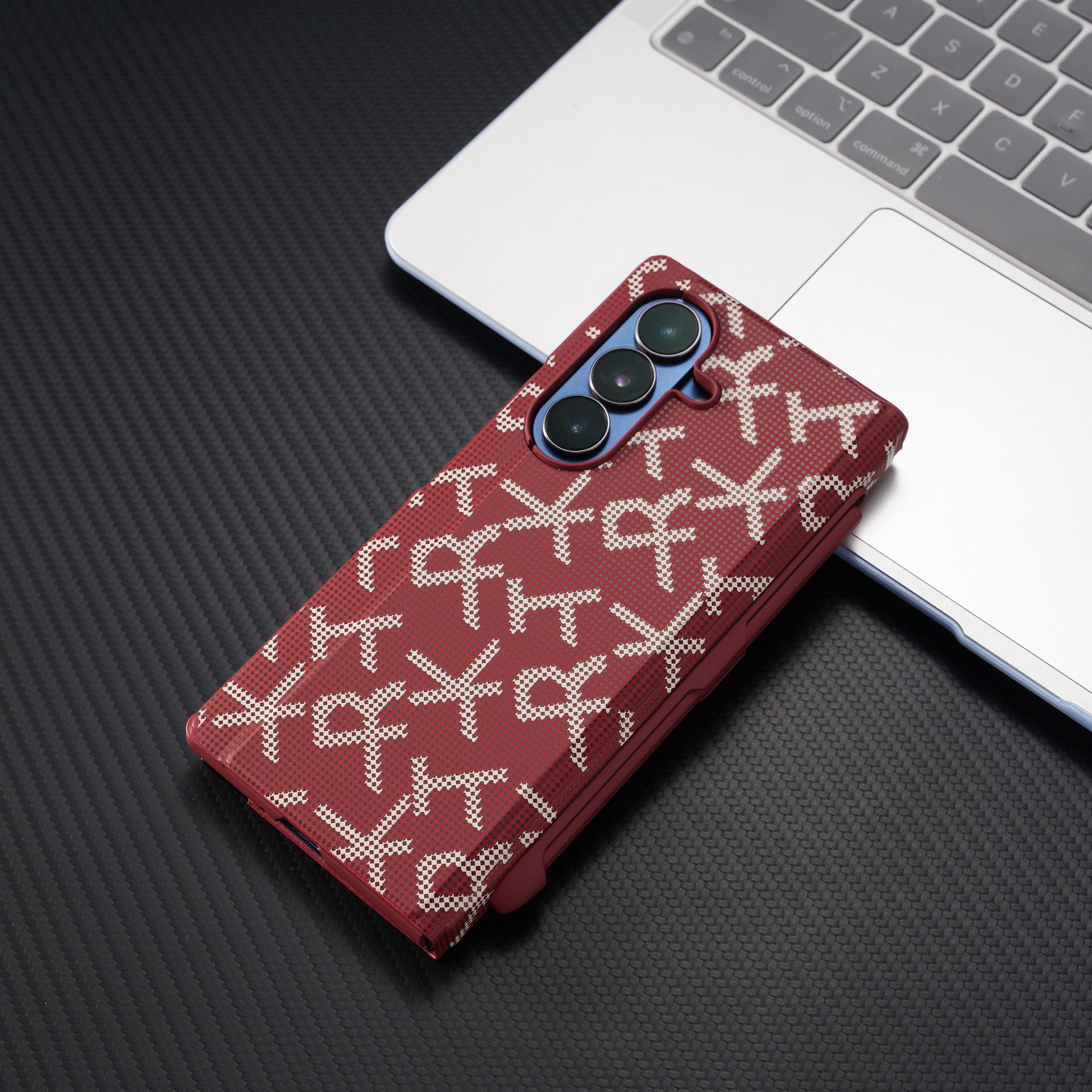 Compatible with Samsung Z Fold8/7/6 phone case, pen slot, 5/4/3 printed flip leather case, full coverage, drop protection