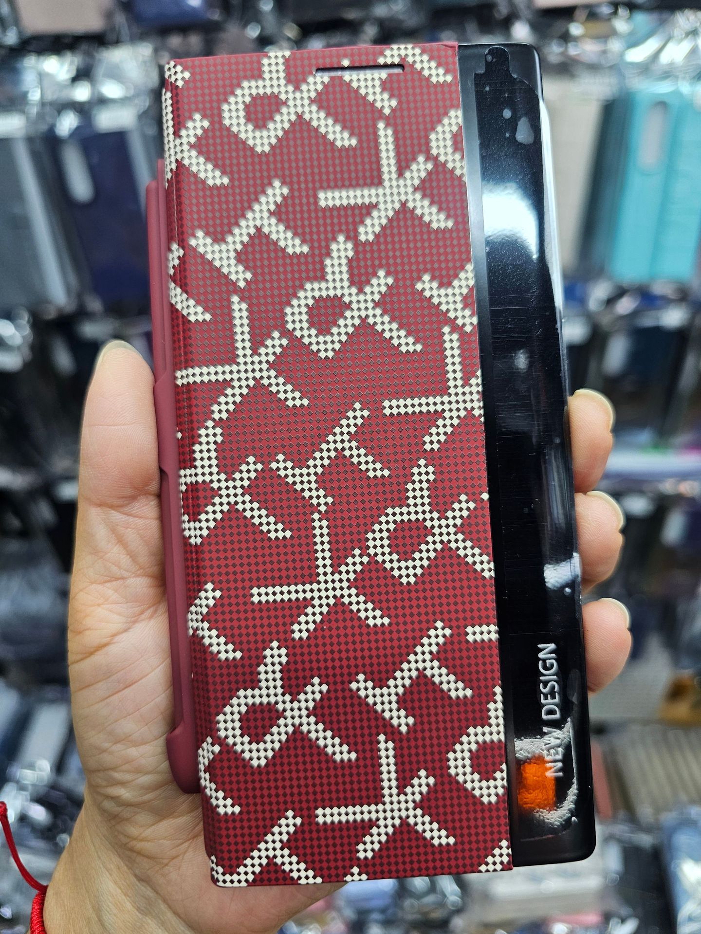 Compatible with Samsung Z Fold8/7/6 phone case, pen slot, 5/4/3 printed flip leather case, full coverage, drop protection