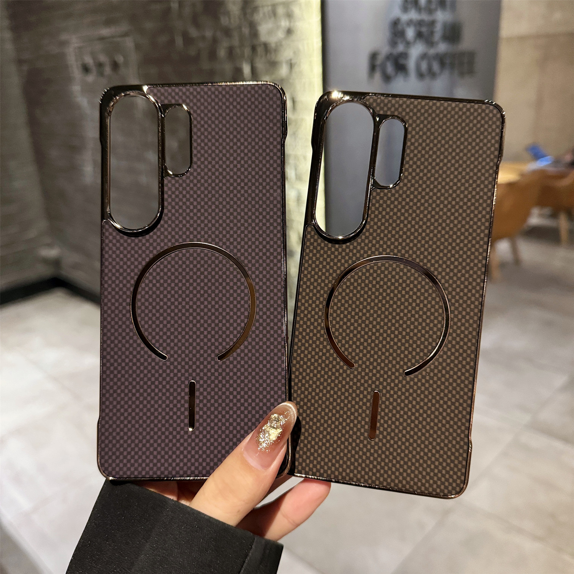 Compatible with Samsung S26 Ultra phone case, frameless magnetic, S25 Ultra electroplated Kevlar, S24P protective case