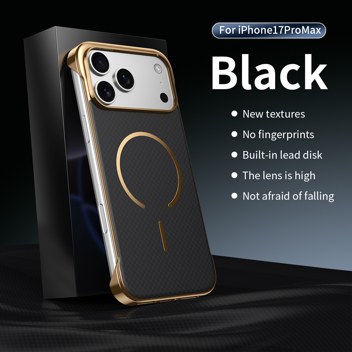 Compatible with Apple iPhone 17 Pro Max, wireless charging, 16 Pro, frameless, 15-inch electroplated ultra-thin skin-feel protective case