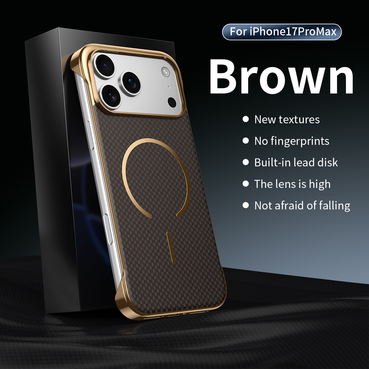Compatible with Apple iPhone 17 Pro Max, wireless charging, 16 Pro, frameless, 15-inch electroplated ultra-thin skin-feel protective case