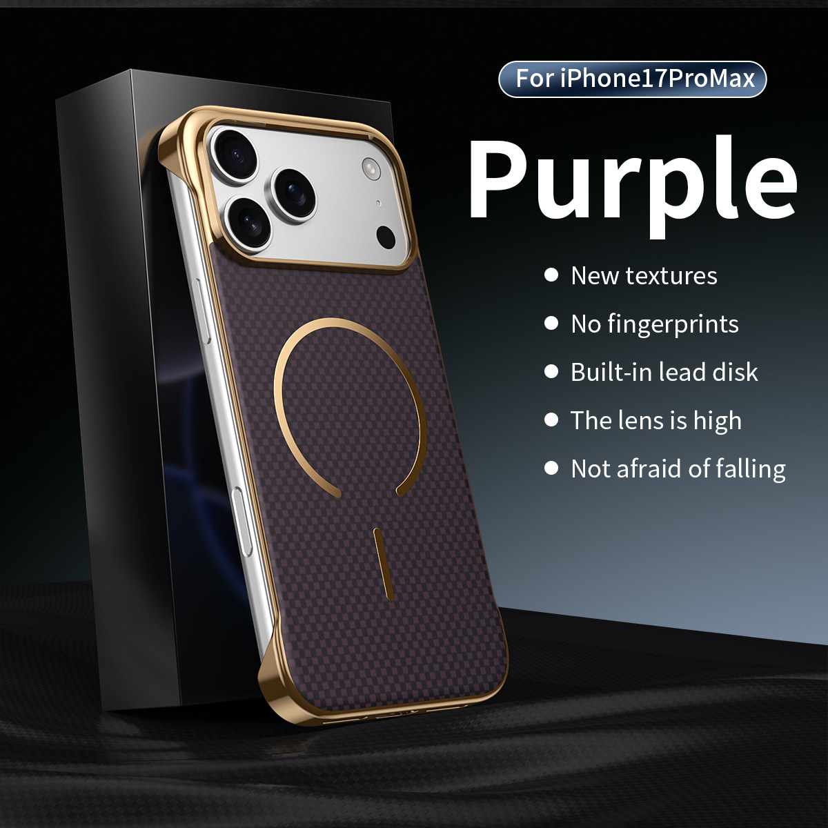 Compatible with Apple iPhone 17 Pro Max, wireless charging, 16 Pro, frameless, 15-inch electroplated ultra-thin skin-feel protective case