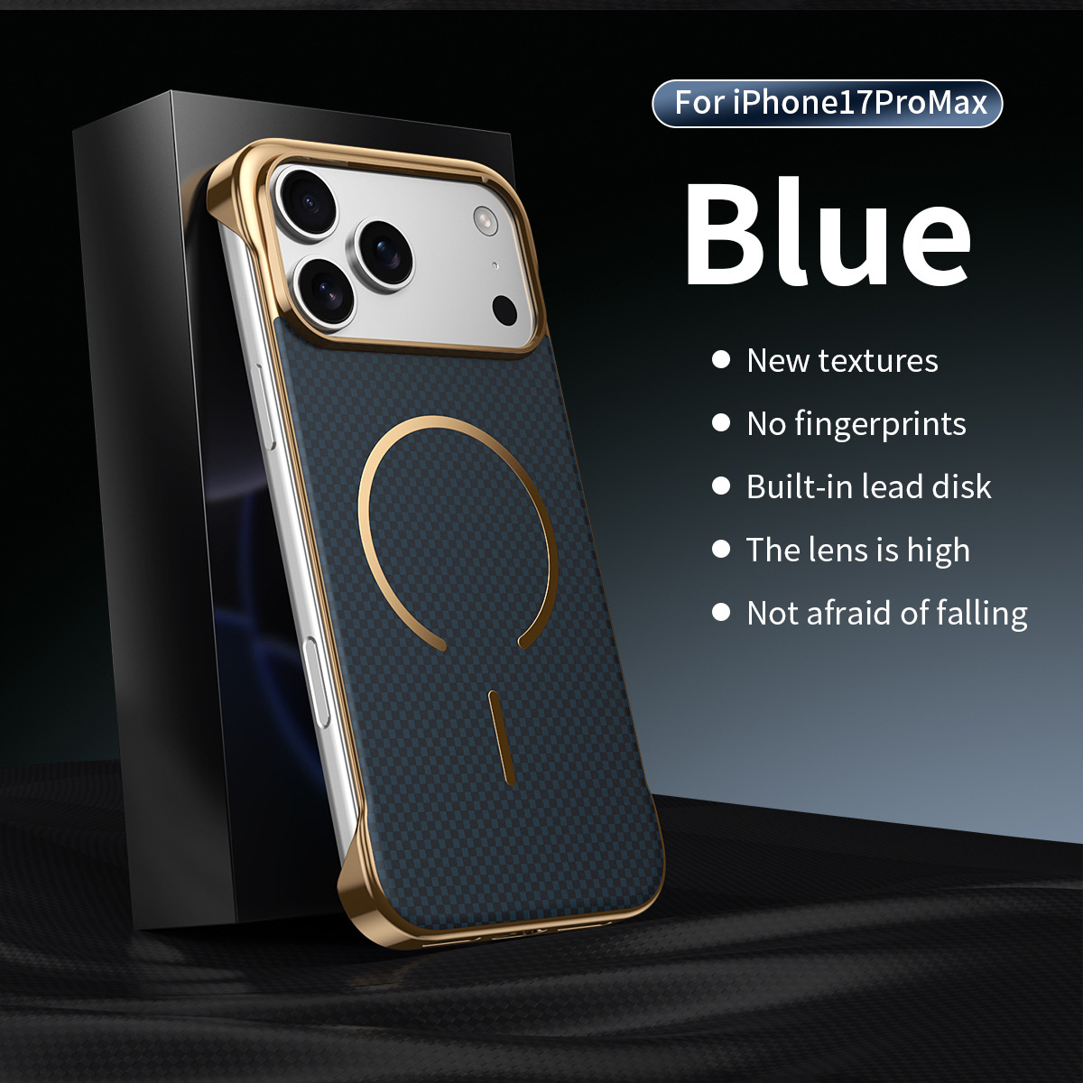 Compatible with Apple iPhone 17 Pro Max, wireless charging, 16 Pro, frameless, 15-inch electroplated ultra-thin skin-feel protective case