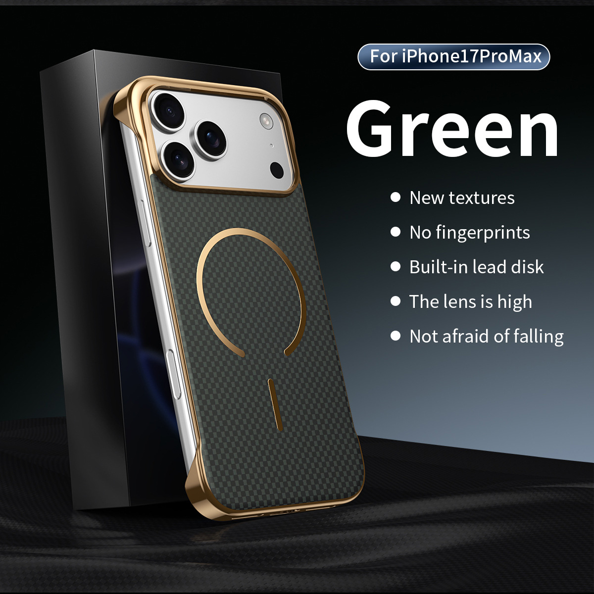 Compatible with Apple iPhone 17 Pro Max, wireless charging, 16 Pro, frameless, 15-inch electroplated ultra-thin skin-feel protective case