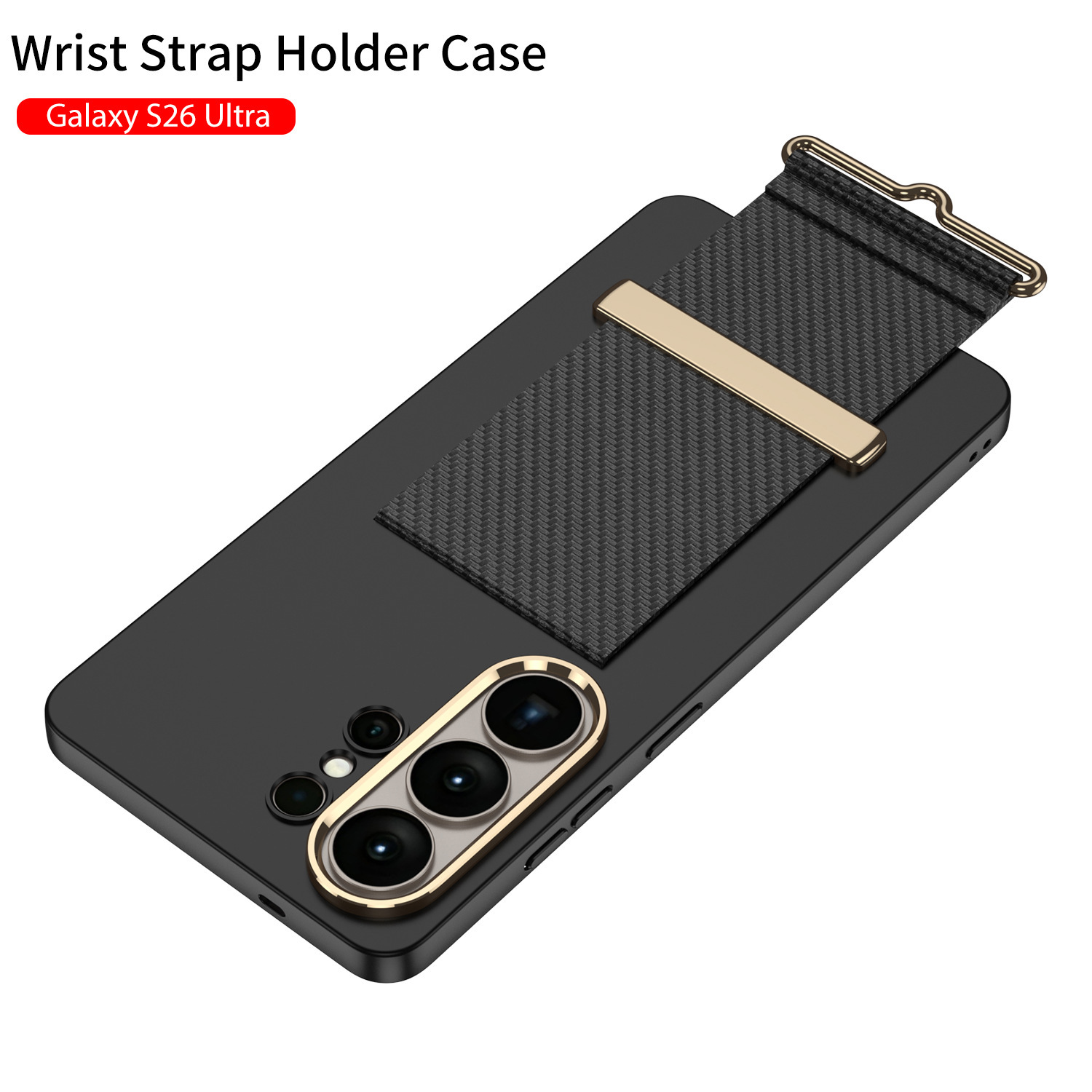Compatible with Samsung S26 Ultra phone case, wristband, stand, contact lens frame, and S25 Ultra ultra-thin shockproof protective case