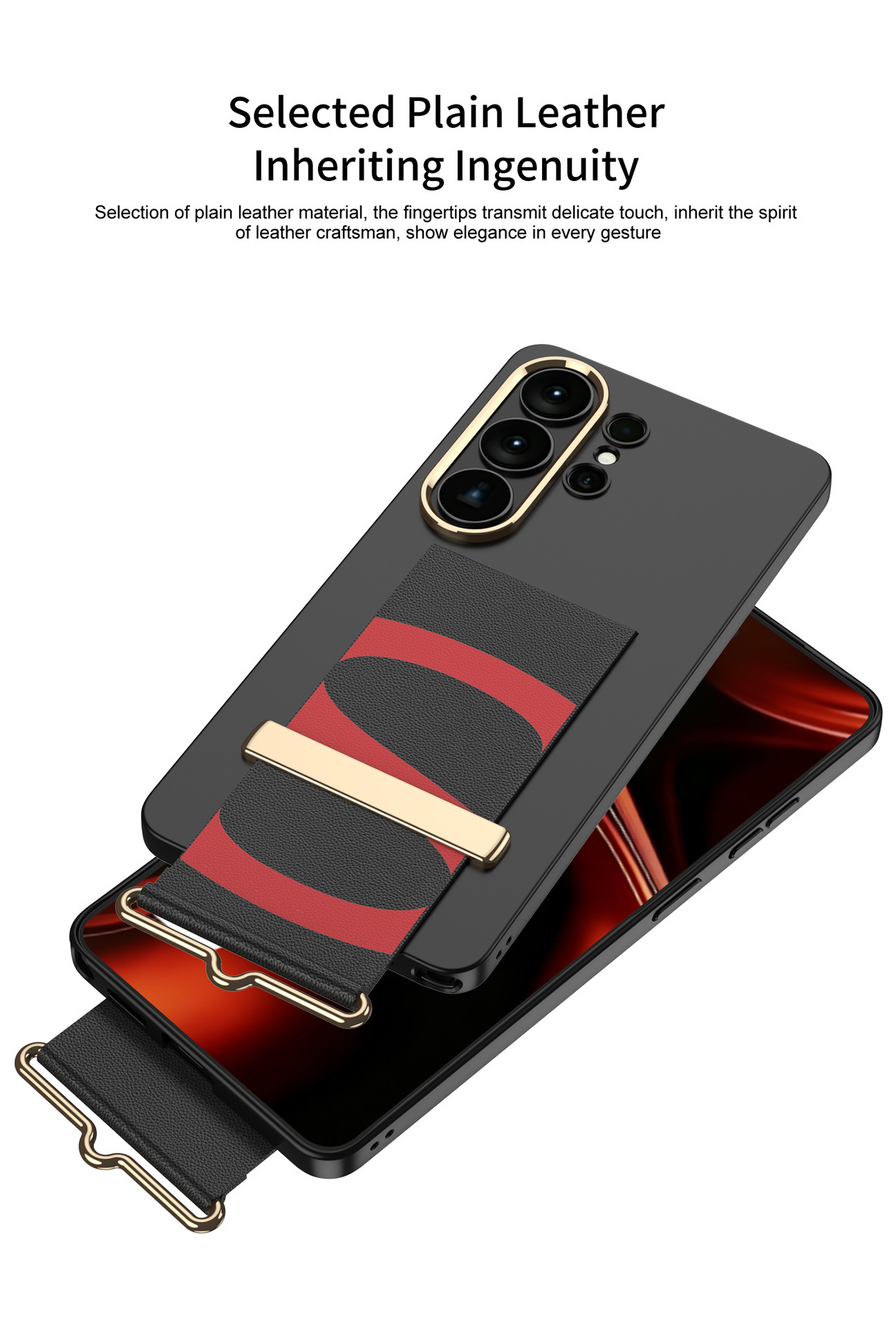 Compatible with Samsung S26 Ultra phone case, wristband, stand, contact lens frame, and S25 Ultra ultra-thin shockproof protective case