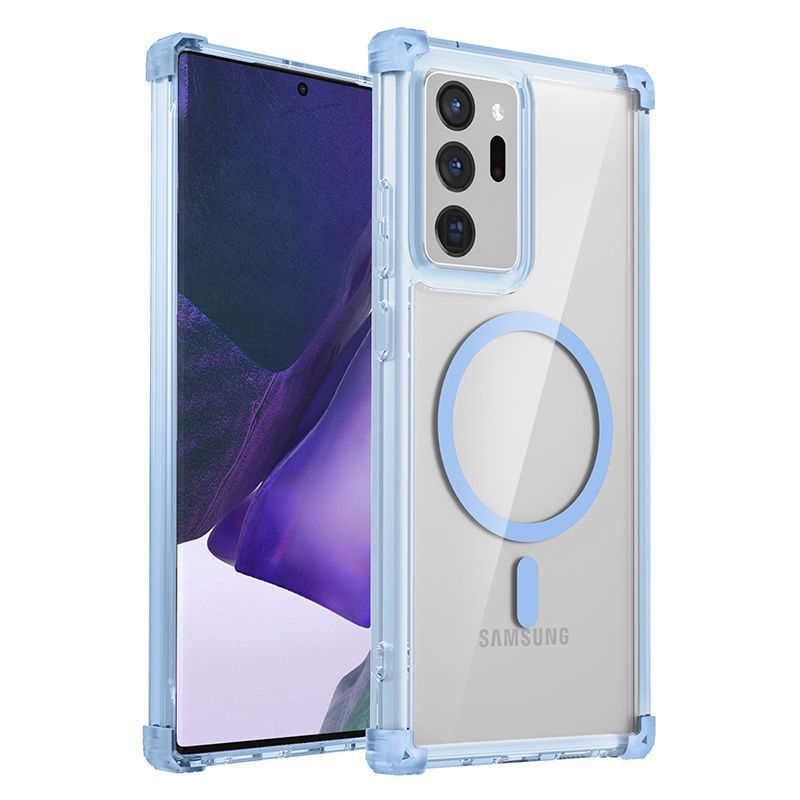 Compatible with Samsung S26 Ultra phone case, S25 edge magnetic charging 24FE transparent S23P drop-proof S22 protective case