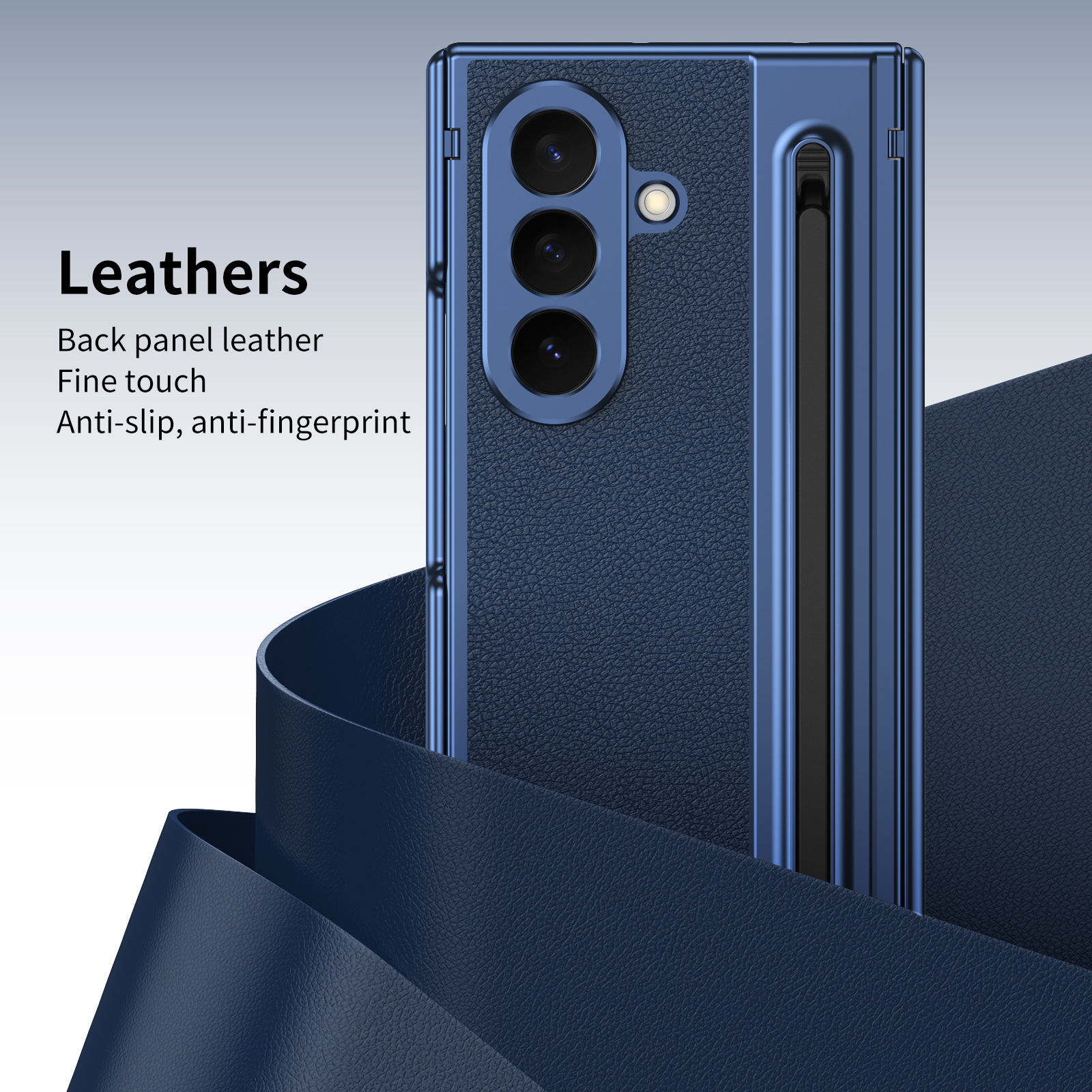 Compatible with Samsung Z TriFold phone case, dual-axis hinge, spring-loaded pen slot, tri-fold shockproof protective case.