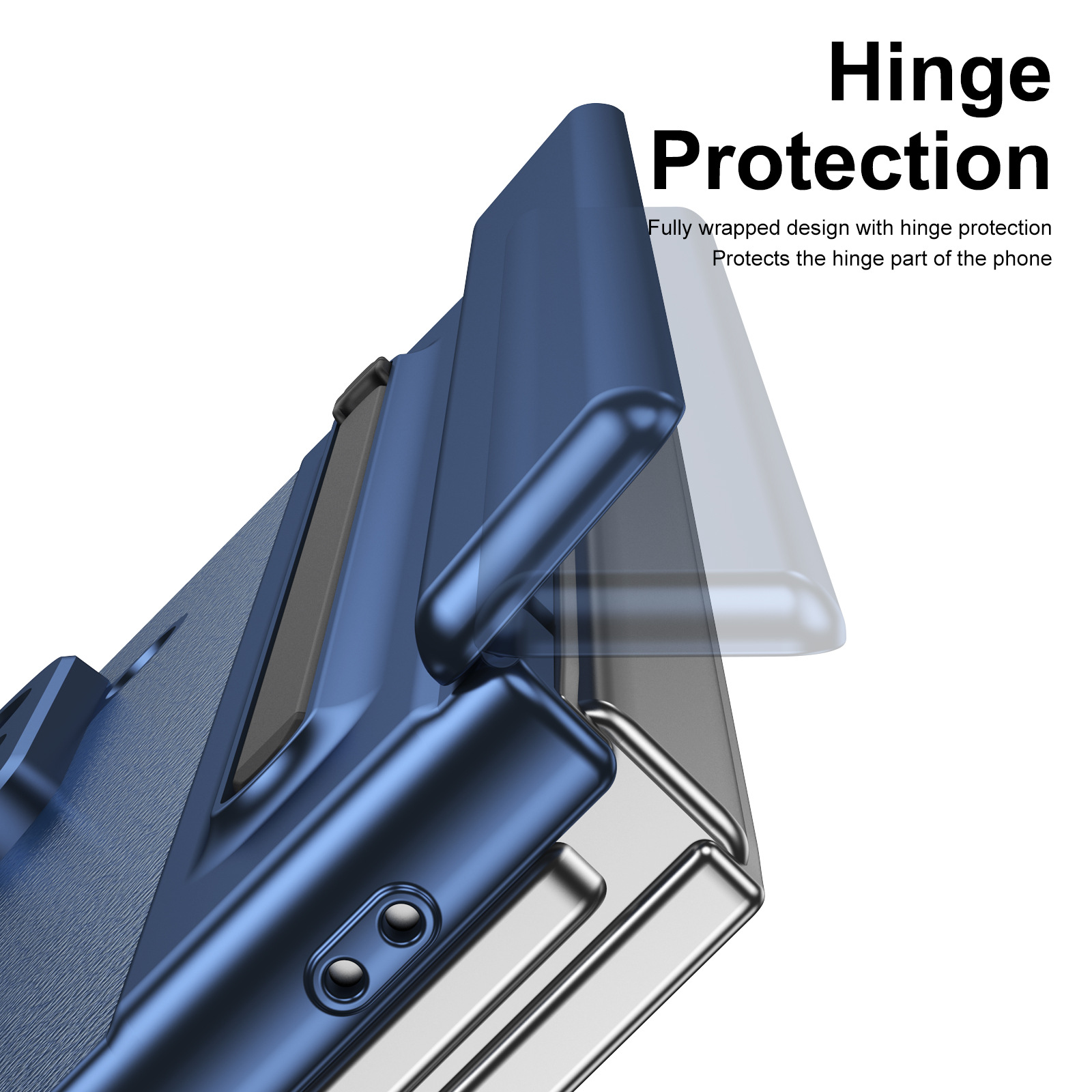 Compatible with Samsung Z TriFold phone case, dual-axis hinge, spring-loaded pen slot, tri-fold shockproof protective case.