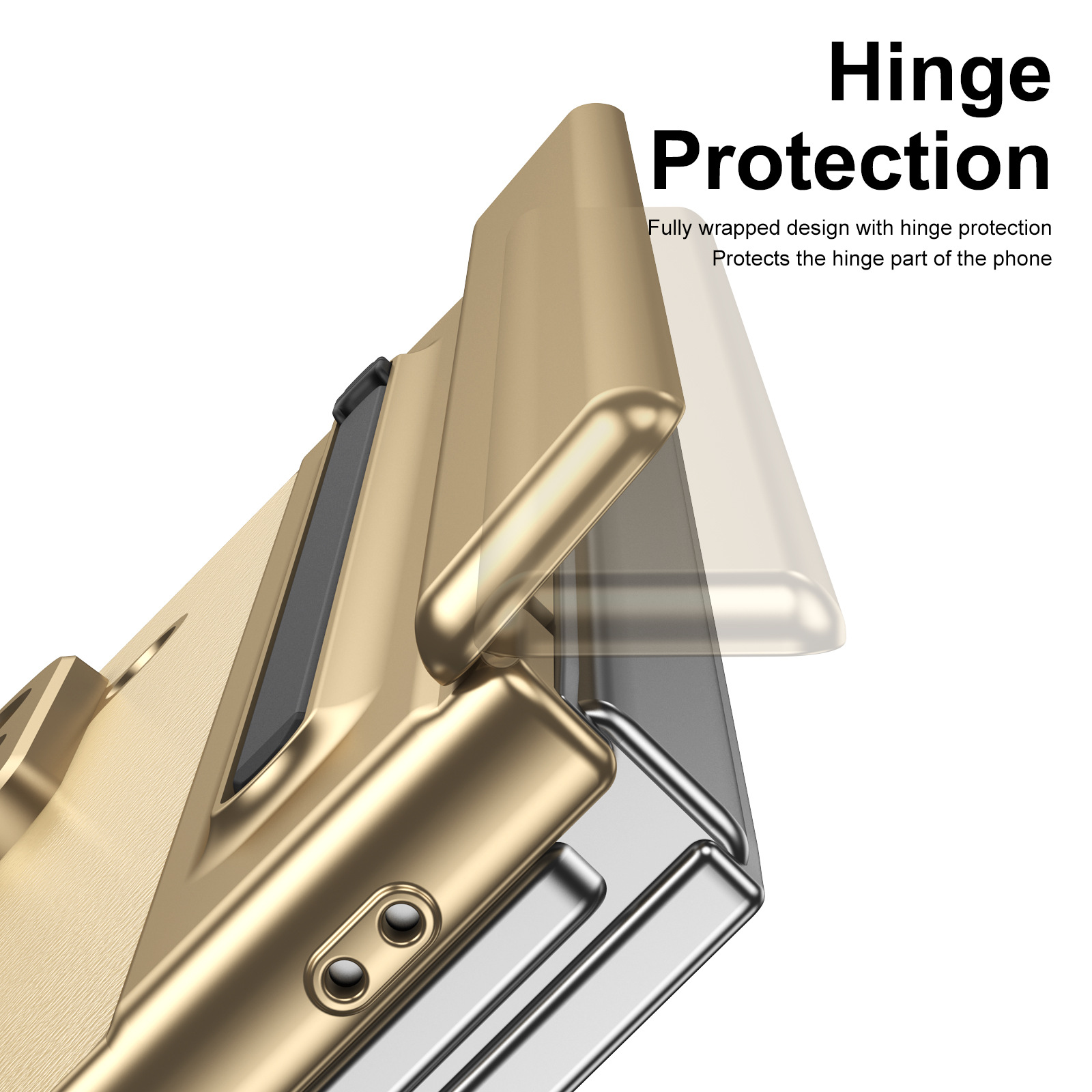 Compatible with Samsung Z TriFold phone case, dual-axis hinge, spring-loaded pen slot, tri-fold shockproof protective case.