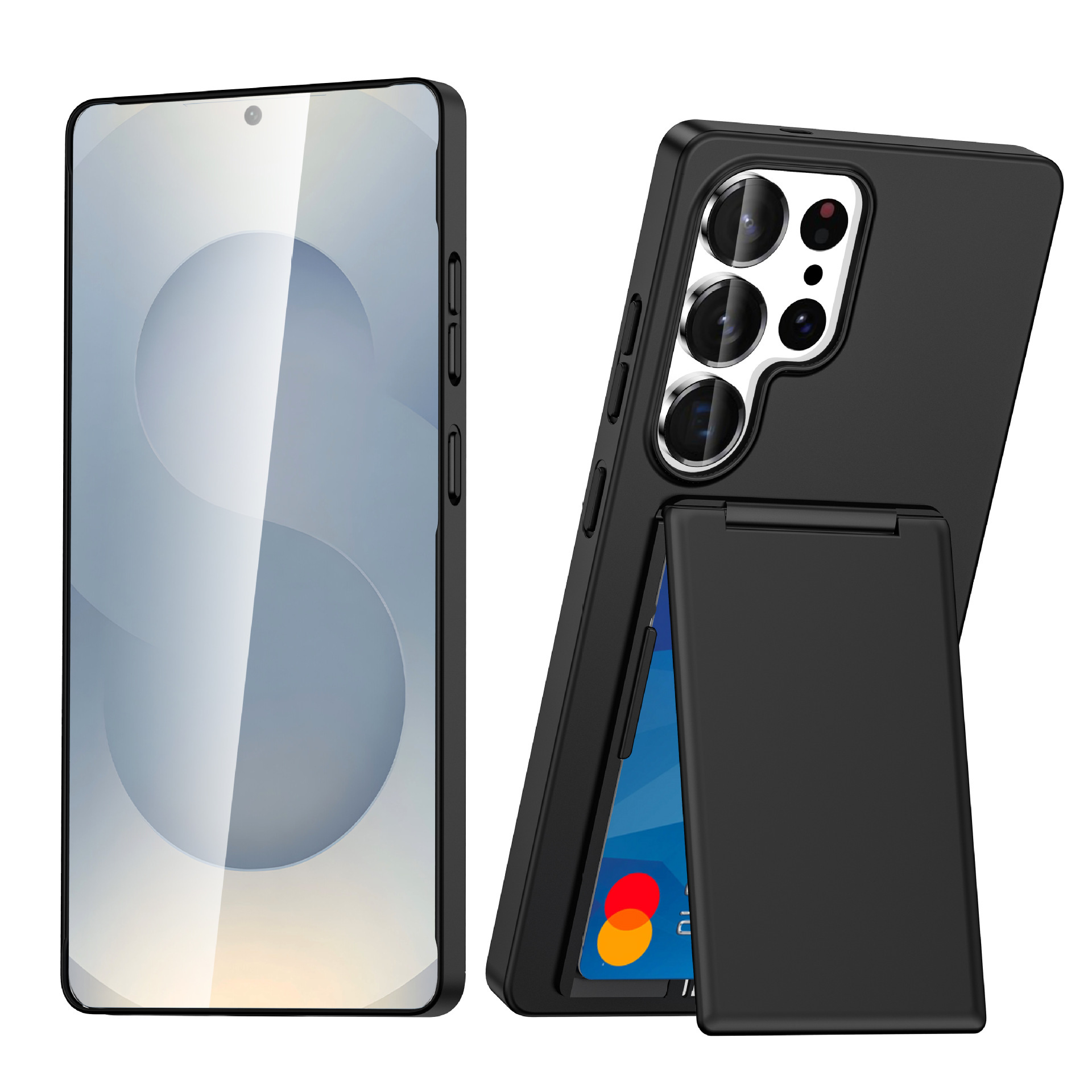 Compatible with Samsung S26 Ultra phone case, S25E card holder, S24P business card slot, and S23U drop-proof protective case.