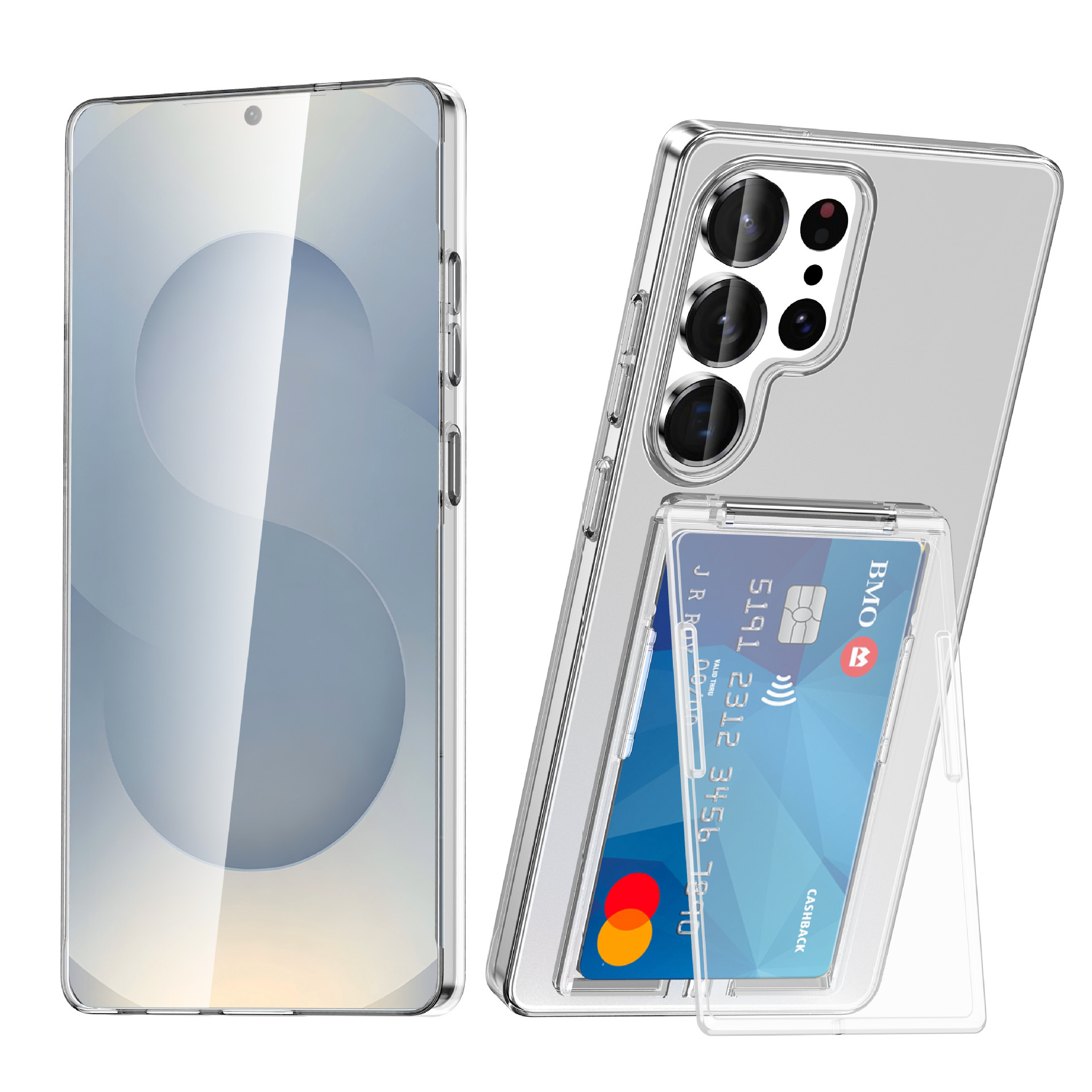 Compatible with Samsung S26 Ultra phone case, S25E card holder, S24P business card slot, and S23U drop-proof protective case.