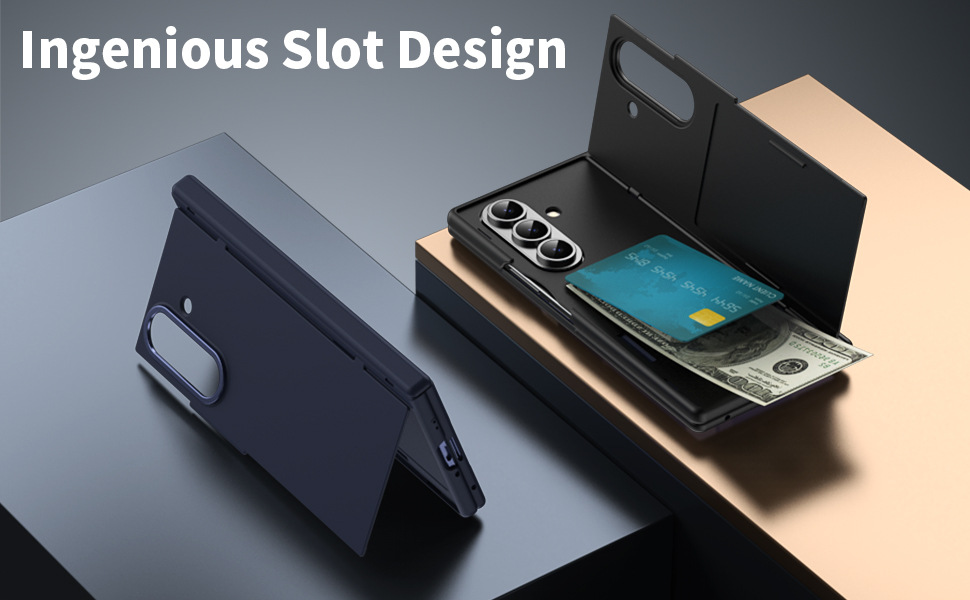 TriFold flip case for Samsung Z Fold8/7, SIM card holder, full-coverage folding protective case.