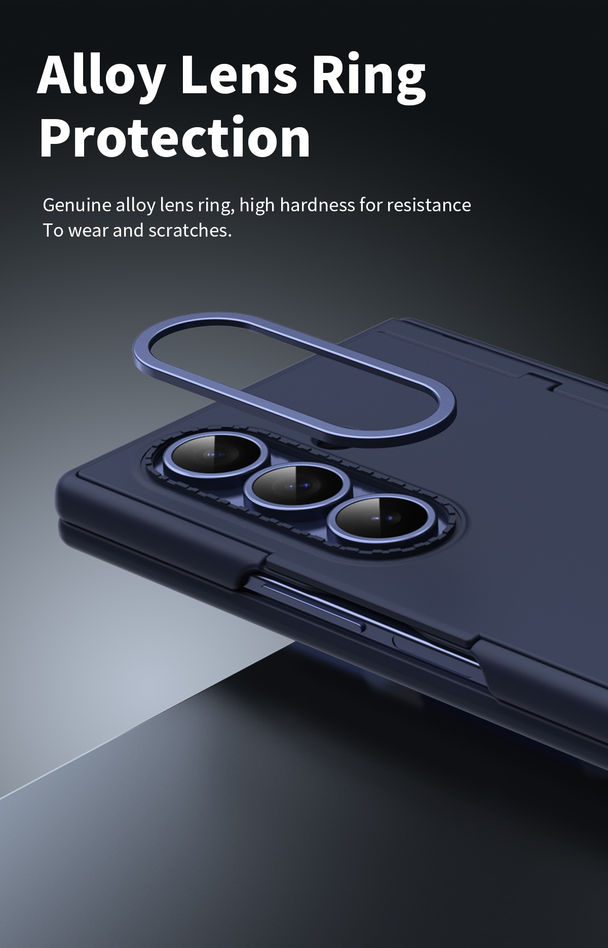 TriFold flip case for Samsung Z Fold8/7, SIM card holder, full-coverage folding protective case.