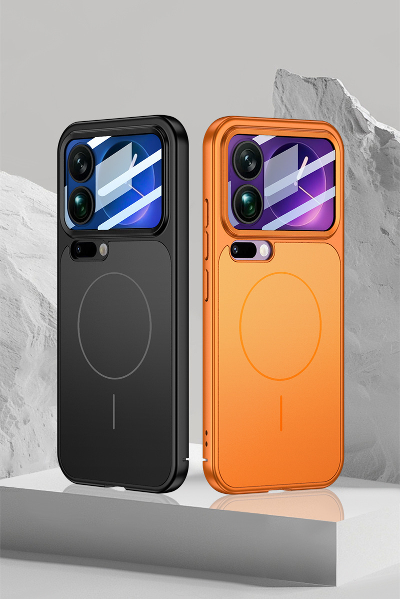Compatible with Xiaomi 17 Pro Max phone case, 17 Pro large-view lens case, wireless charging, magnetic, full coverage, drop protection