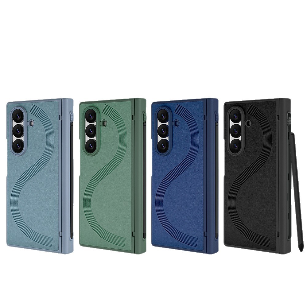 Compatible with Samsung Z Fold7/6 phone case, magnetic hinge, pen slot, includes pen, privacy screen protector, full-coverage protective case, cross-border e-commerce.