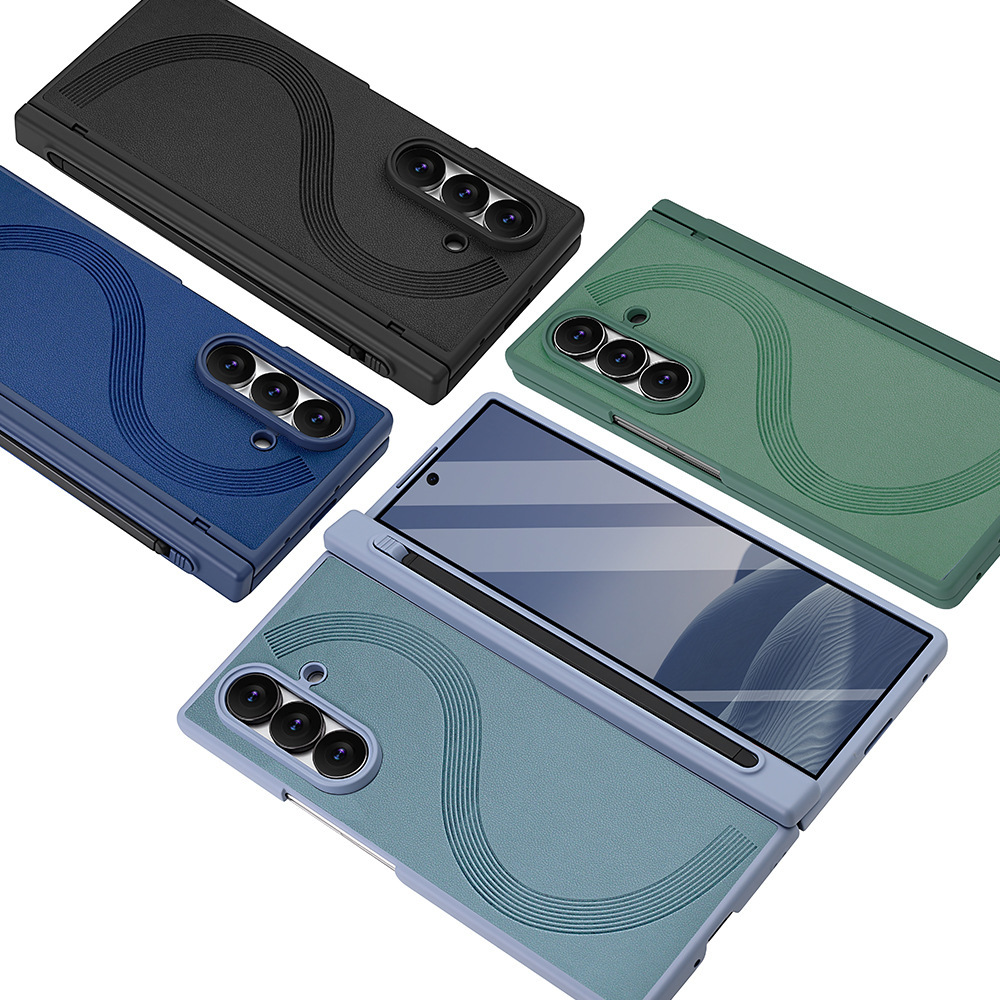 Compatible with Samsung Z Fold7/6 phone case, magnetic hinge, pen slot, includes pen, privacy screen protector, full-coverage protective case, cross-border e-commerce.