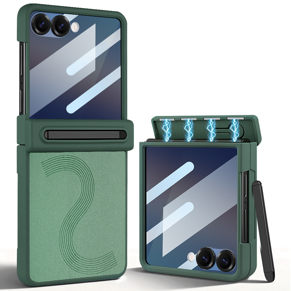 Compatible with Samsung Z Fold7/6 phone case, magnetic hinge, pen slot, includes pen, privacy screen protector, full-coverage protective case, cross-border e-commerce.