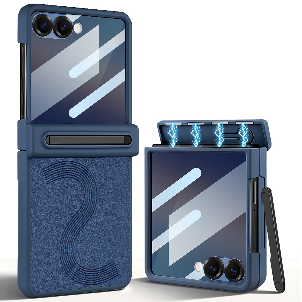 Compatible with Samsung Z Fold7/6 phone case, magnetic hinge, pen slot, includes pen, privacy screen protector, full-coverage protective case, cross-border e-commerce.