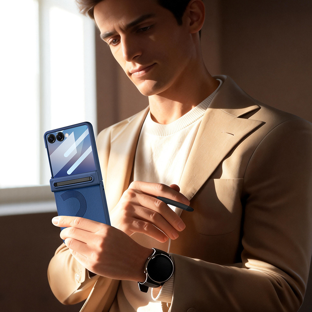 Compatible with Samsung Z Fold7/6 phone case, magnetic hinge, pen slot, includes pen, privacy screen protector, full-coverage protective case, cross-border e-commerce.