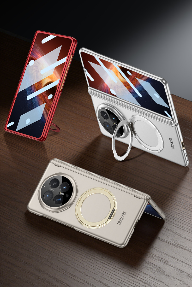Compatible with Honor Magic V6 phone case, magnetic rotating ring holder, hinge, full-coverage film, ultra-thin protective case