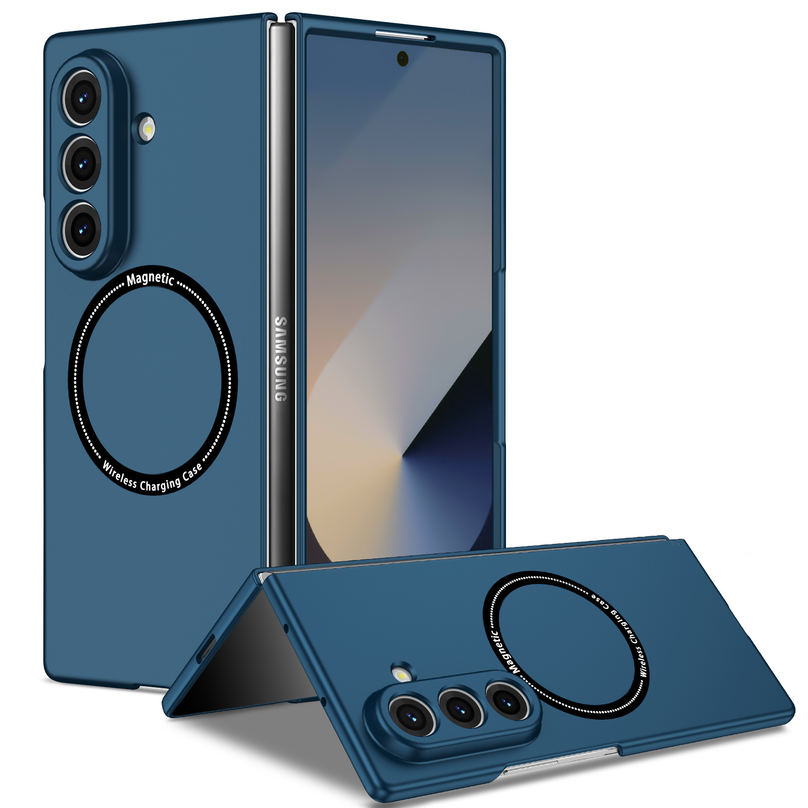 Compatible with Samsung Z Fold8/7/6 phone cases, wireless charging, magnetic traction, Flip7/6/5 foldable screen ultra-thin skin-feel case