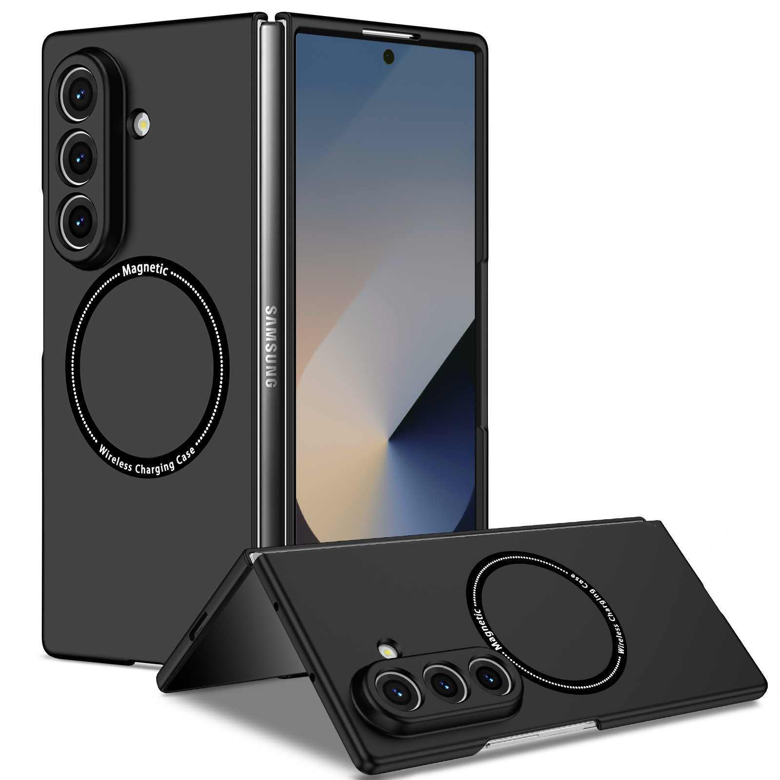 Compatible with Samsung Z Fold8/7/6 phone cases, wireless charging, magnetic traction, Flip7/6/5 foldable screen ultra-thin skin-feel case