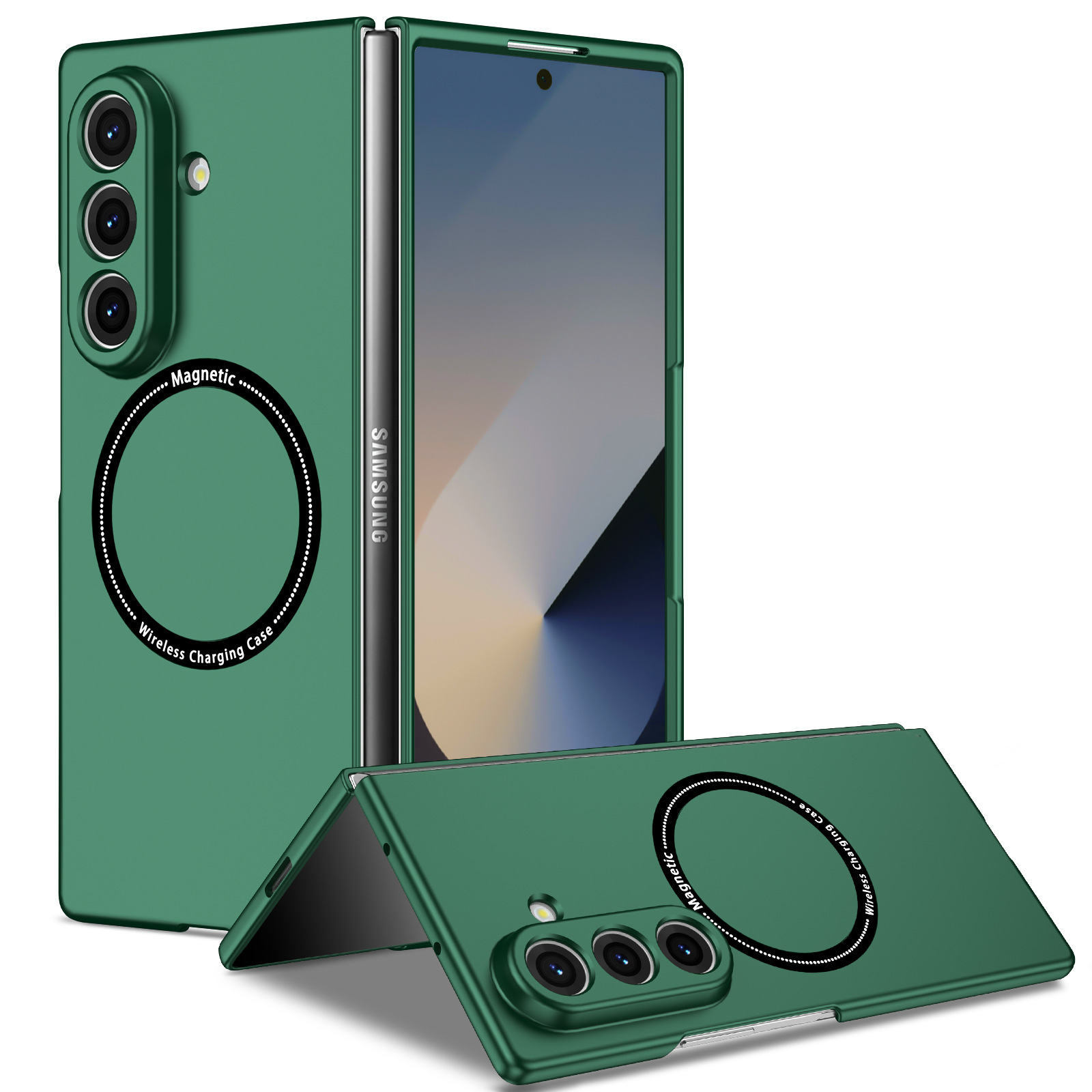 Compatible with Samsung Z Fold8/7/6 phone cases, wireless charging, magnetic traction, Flip7/6/5 foldable screen ultra-thin skin-feel case