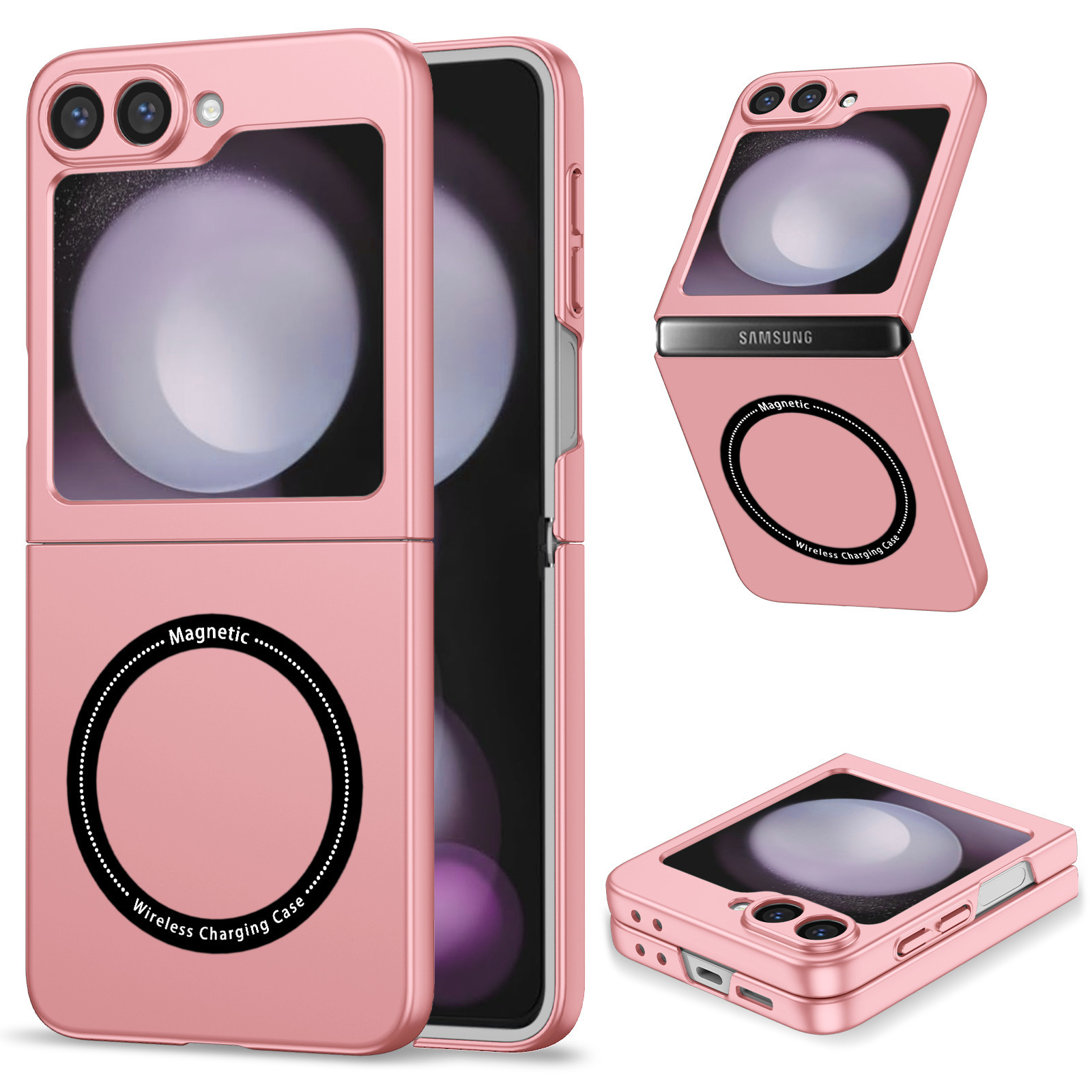 Compatible with Samsung Z Fold8/7/6 phone cases, wireless charging, magnetic traction, Flip7/6/5 foldable screen ultra-thin skin-feel case