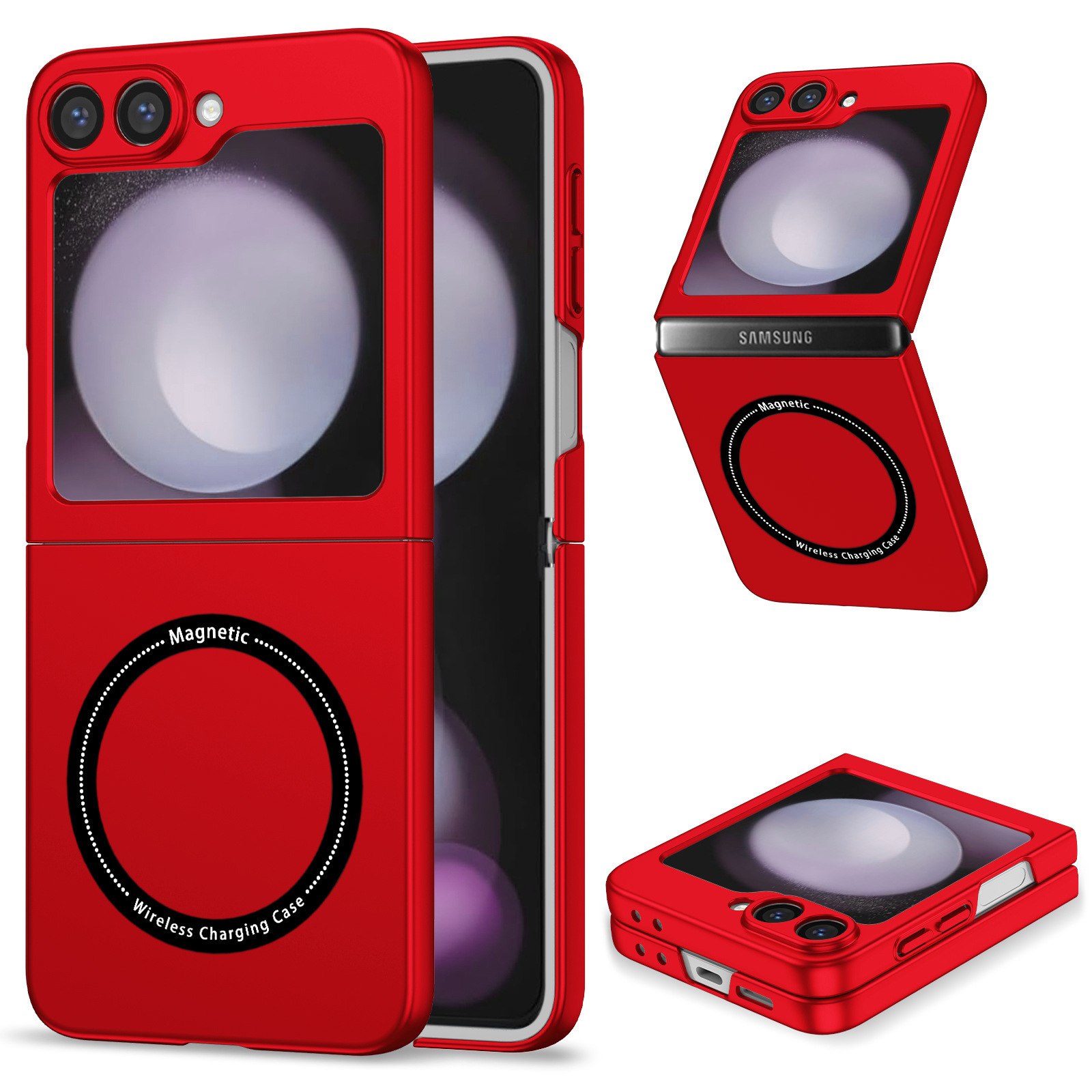 Compatible with Samsung Z Fold8/7/6 phone cases, wireless charging, magnetic traction, Flip7/6/5 foldable screen ultra-thin skin-feel case