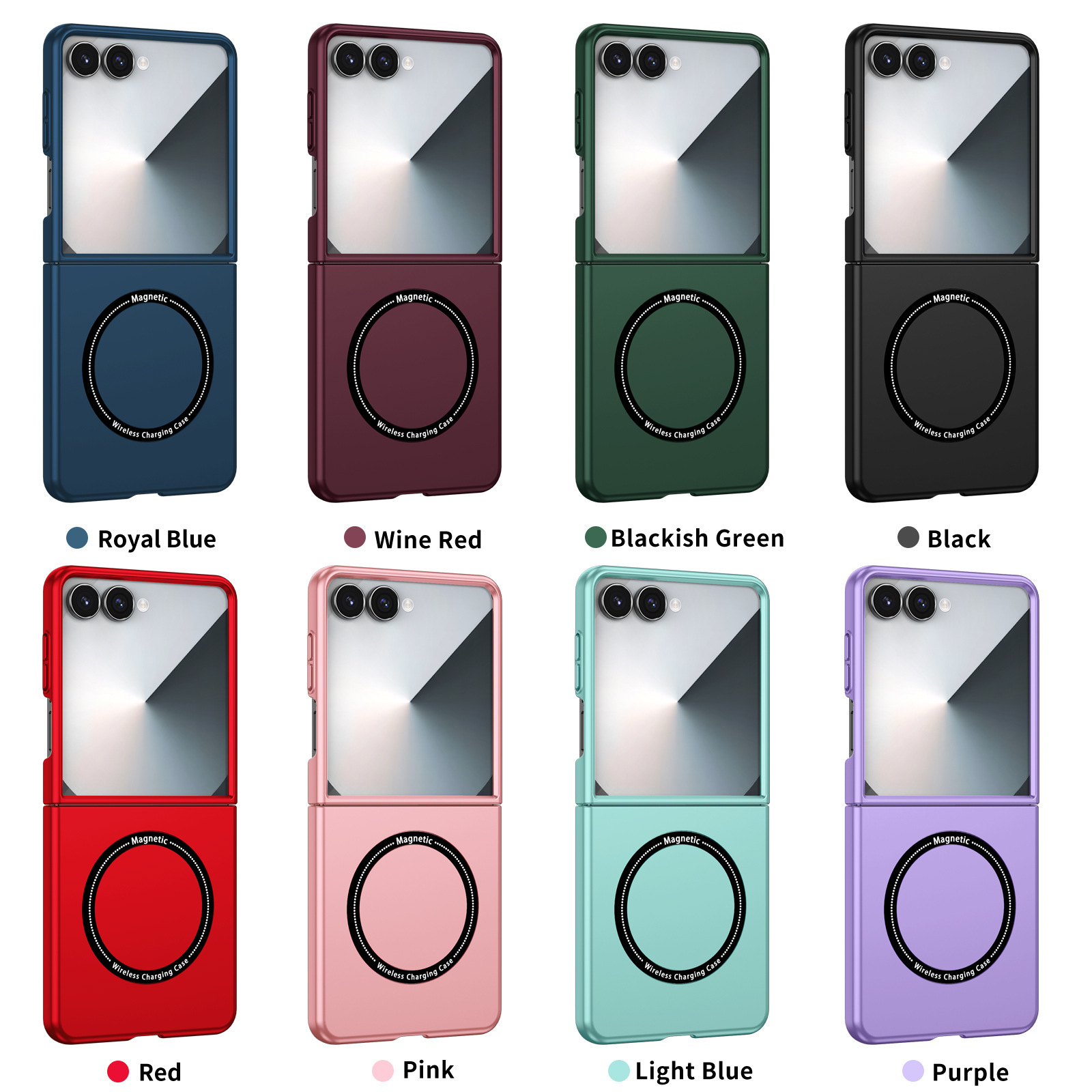 Compatible with Samsung Z Fold8/7/6 phone cases, wireless charging, magnetic traction, Flip7/6/5 foldable screen ultra-thin skin-feel case