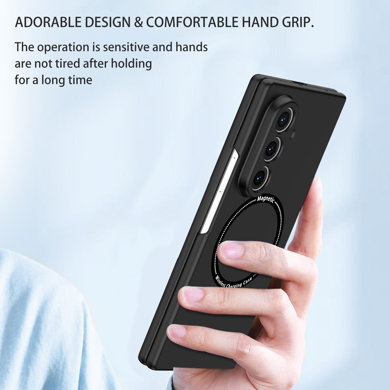 Compatible with Samsung Z Fold8/7/6 phone cases, wireless charging, magnetic traction, Flip7/6/5 foldable screen ultra-thin skin-feel case