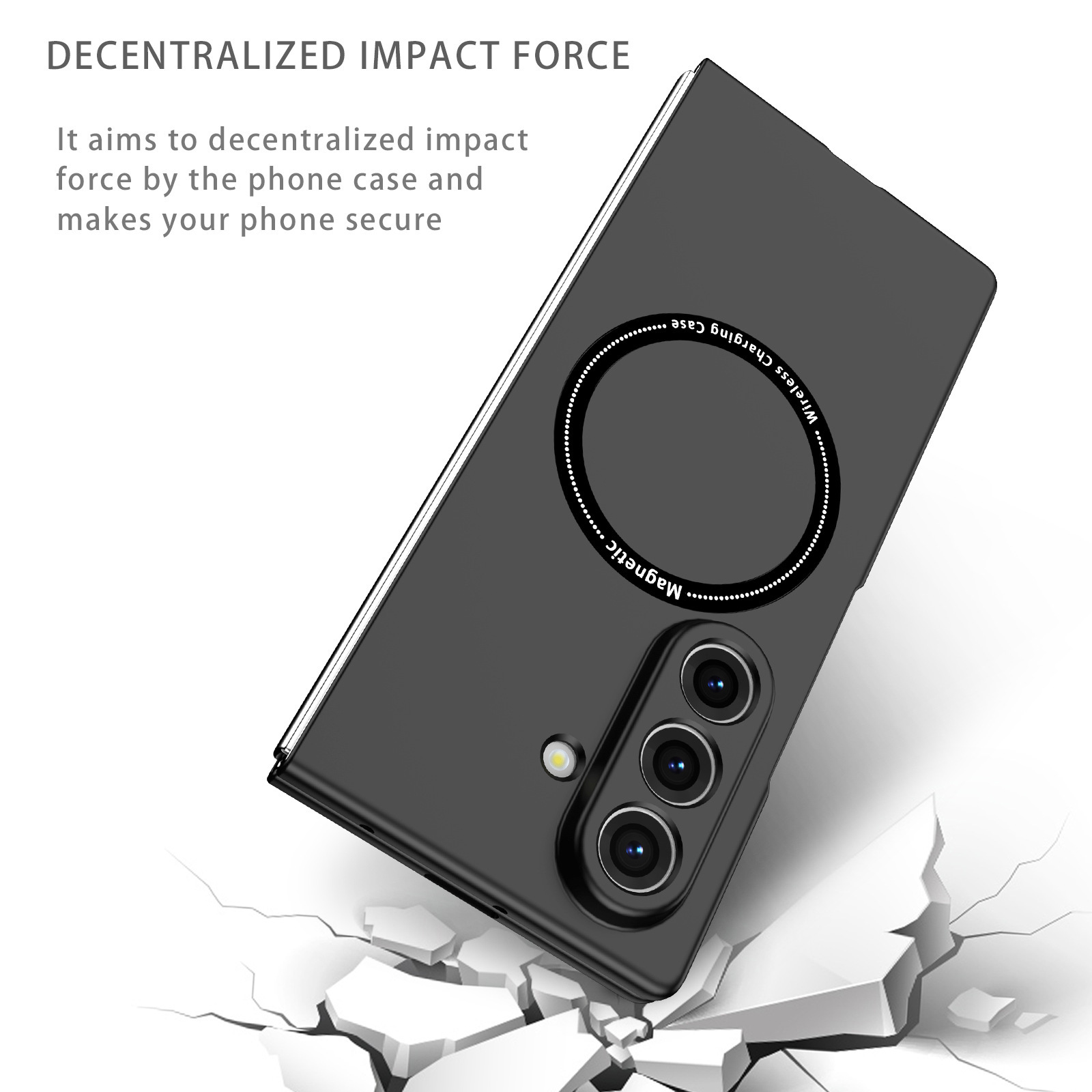 Compatible with Samsung Z Fold8/7/6 phone cases, wireless charging, magnetic traction, Flip7/6/5 foldable screen ultra-thin skin-feel case