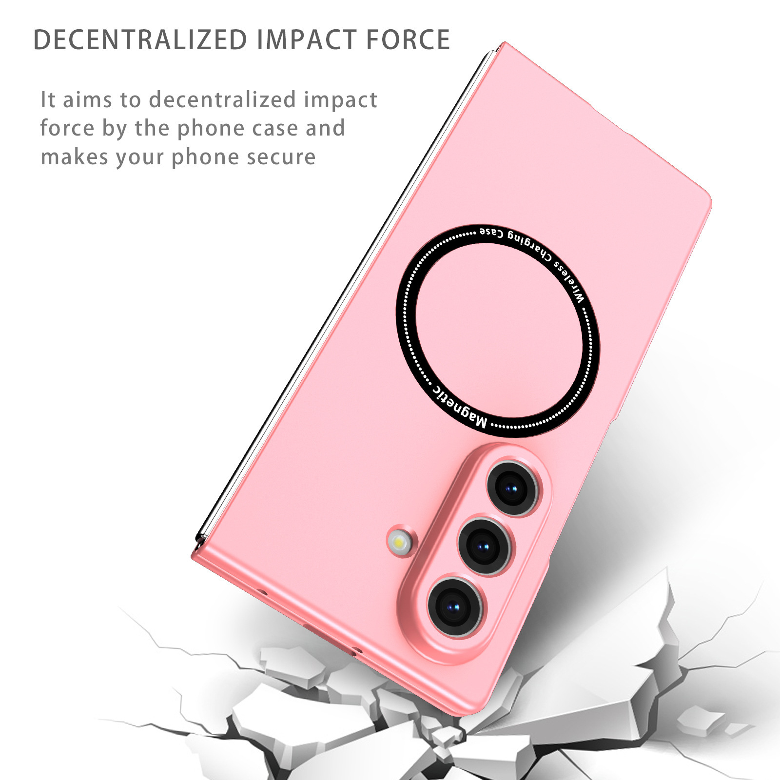 Compatible with Samsung Z Fold8/7/6 phone cases, wireless charging, magnetic traction, Flip7/6/5 foldable screen ultra-thin skin-feel case