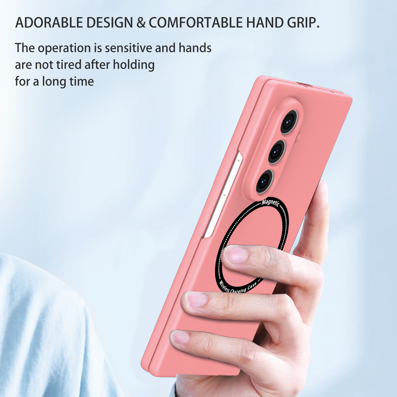 Compatible with Samsung Z Fold8/7/6 phone cases, wireless charging, magnetic traction, Flip7/6/5 foldable screen ultra-thin skin-feel case