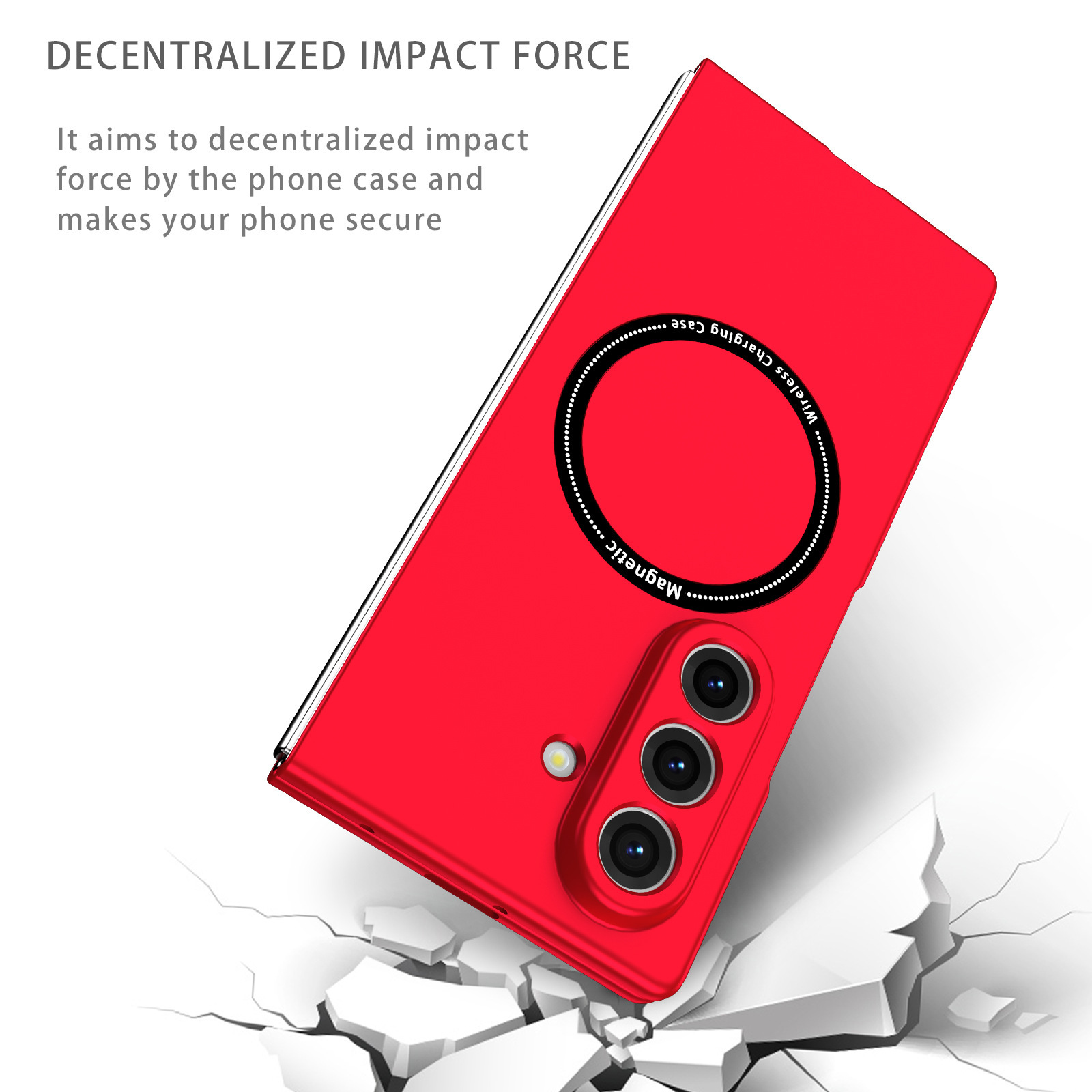 Compatible with Samsung Z Fold8/7/6 phone cases, wireless charging, magnetic traction, Flip7/6/5 foldable screen ultra-thin skin-feel case