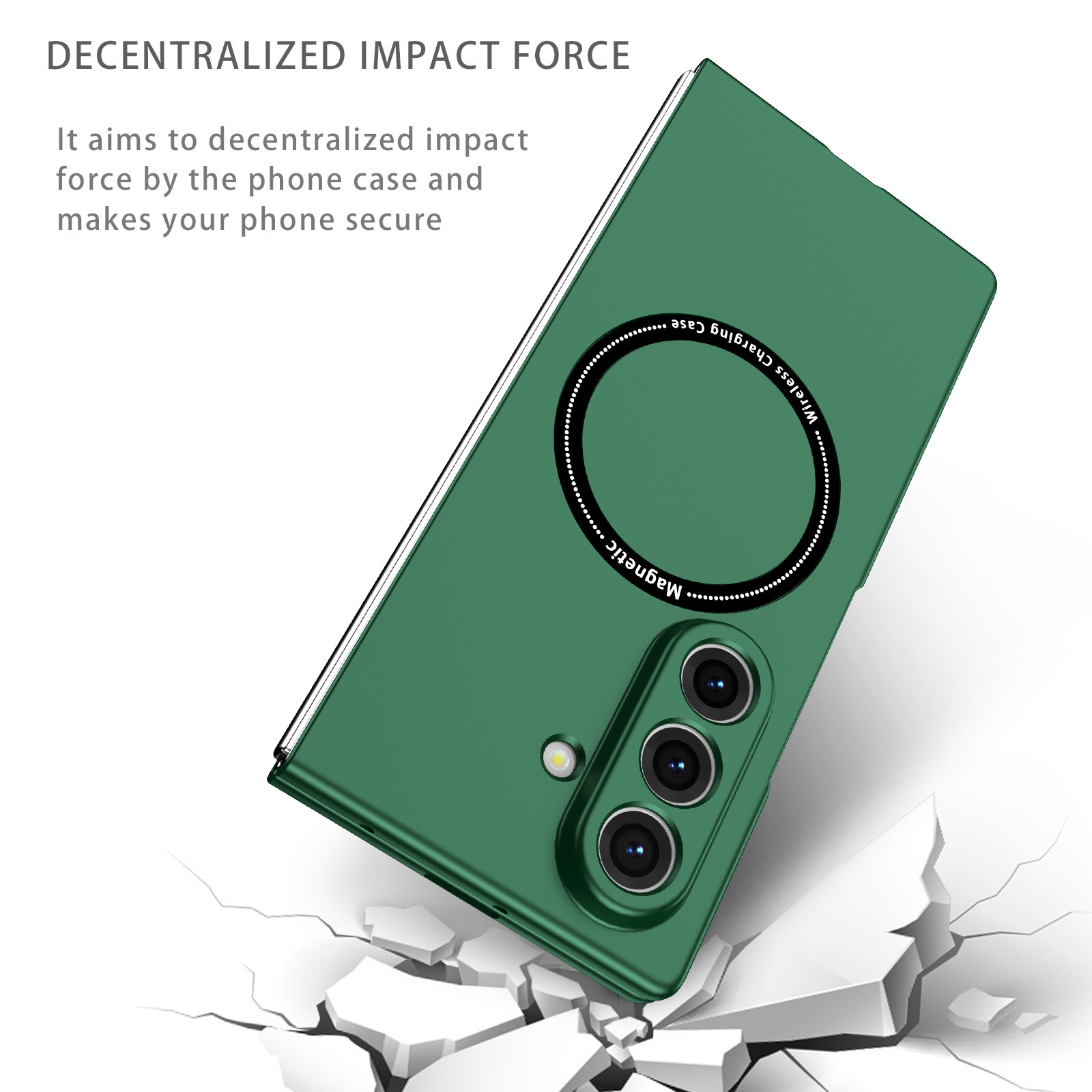 Compatible with Samsung Z Fold8/7/6 phone cases, wireless charging, magnetic traction, Flip7/6/5 foldable screen ultra-thin skin-feel case