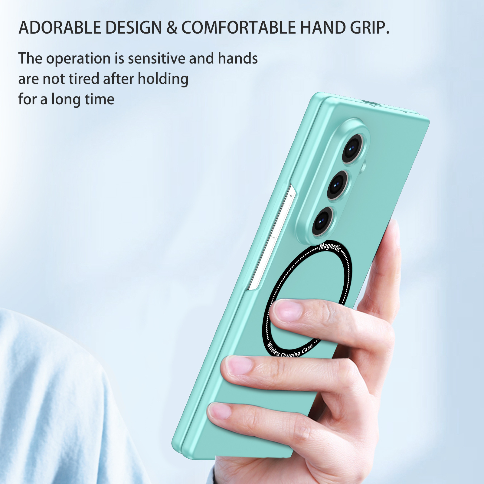 Compatible with Samsung Z Fold8/7/6 phone cases, wireless charging, magnetic traction, Flip7/6/5 foldable screen ultra-thin skin-feel case