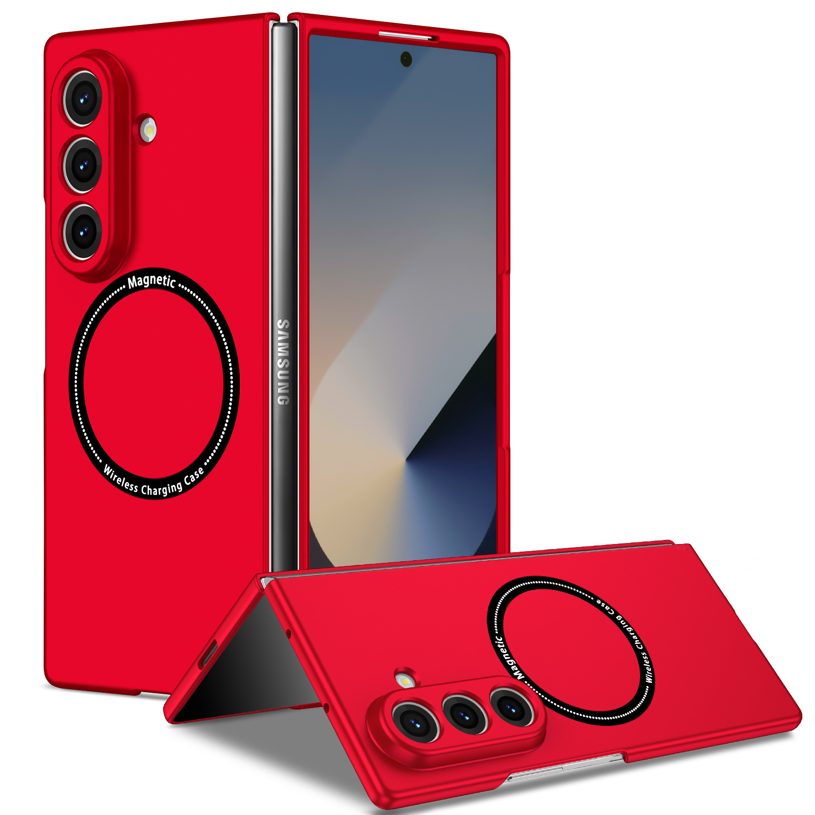 Compatible with Samsung Z Fold8/7/6 phone cases, wireless charging, magnetic traction, Flip7/6/5 foldable screen ultra-thin skin-feel case