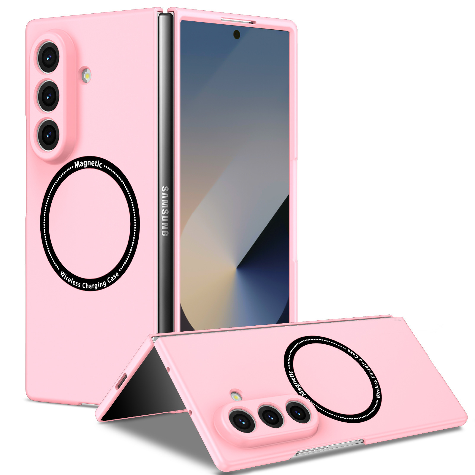 Compatible with Samsung Z Fold8/7/6 phone cases, wireless charging, magnetic traction, Flip7/6/5 foldable screen ultra-thin skin-feel case