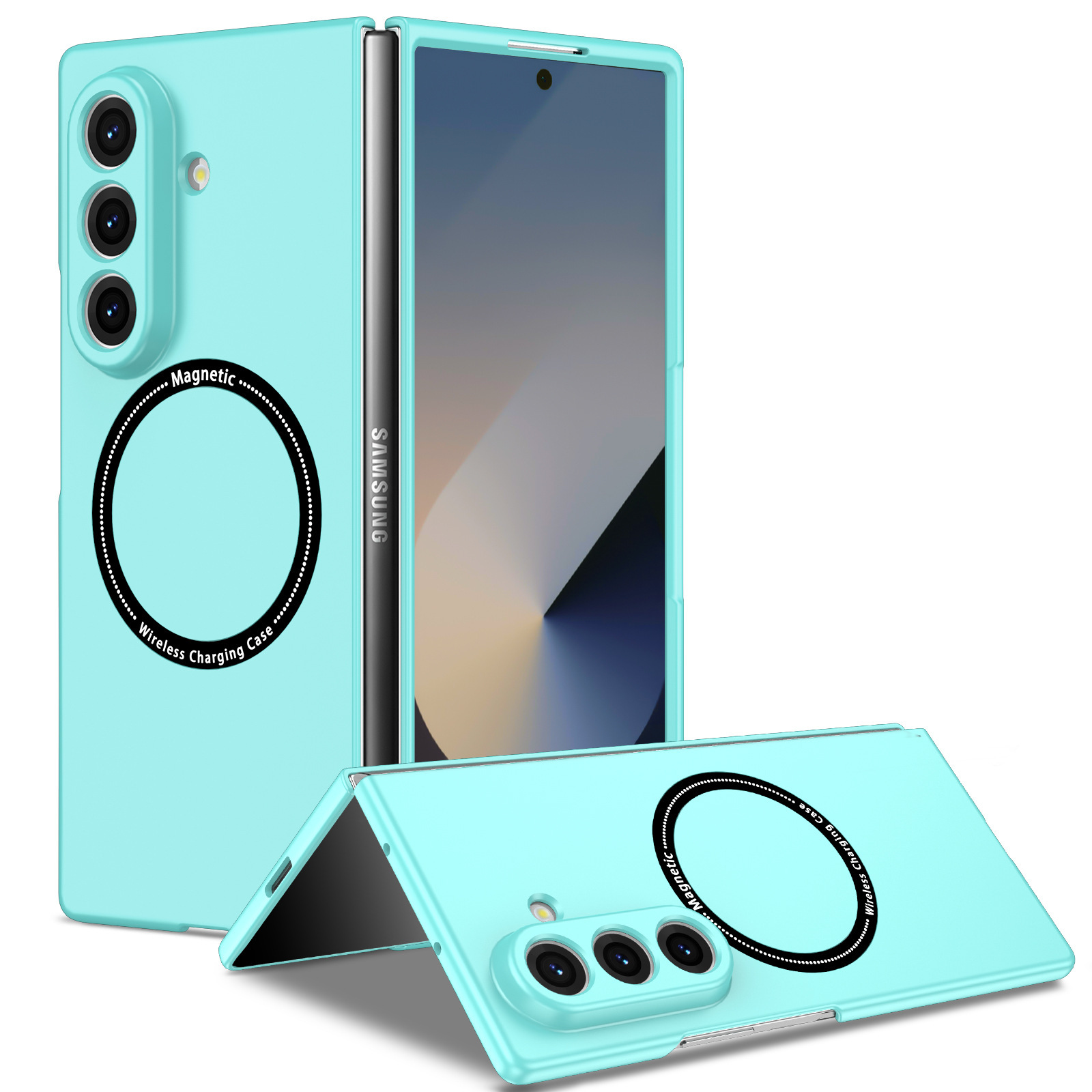 Compatible with Samsung Z Fold8/7/6 phone cases, wireless charging, magnetic traction, Flip7/6/5 foldable screen ultra-thin skin-feel case