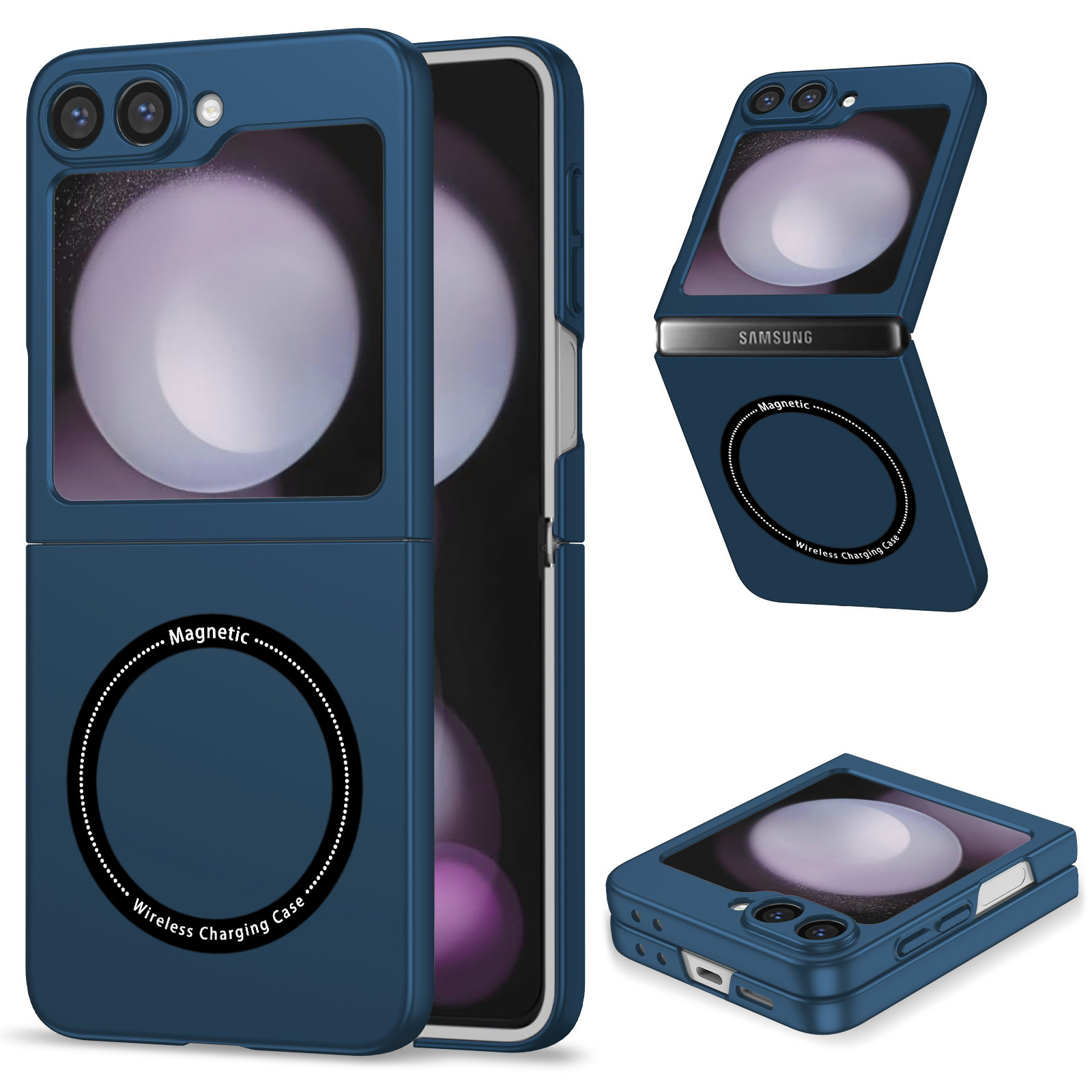 Compatible with Samsung Z Fold8/7/6 phone cases, wireless charging, magnetic traction, Flip7/6/5 foldable screen ultra-thin skin-feel case