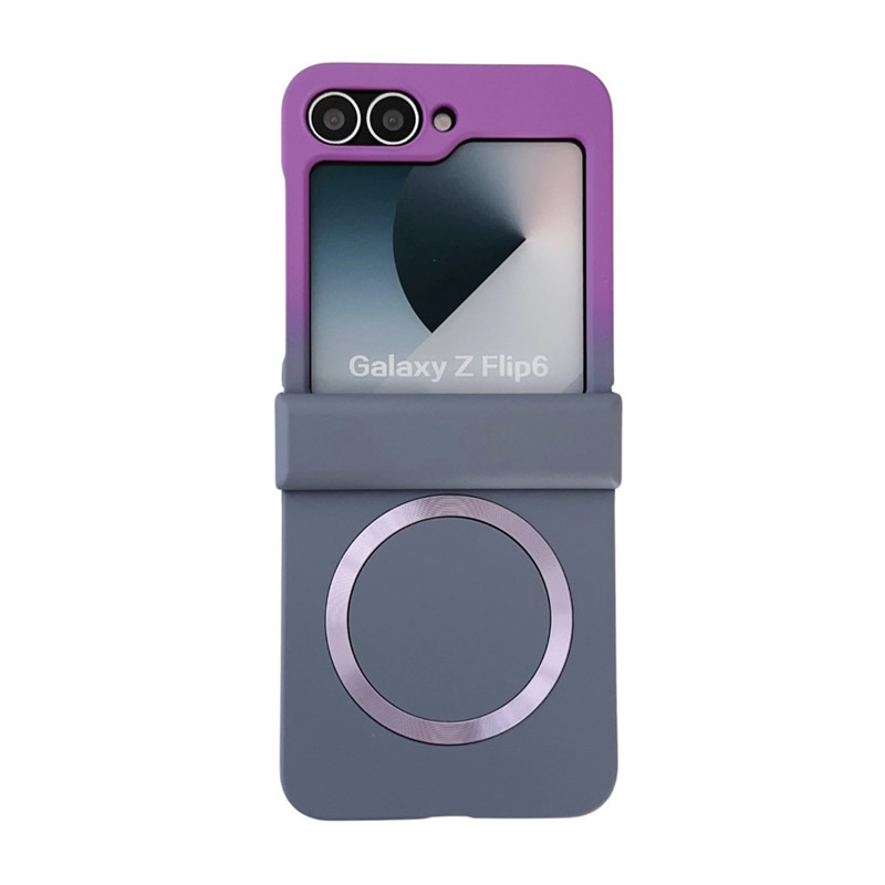 Compatible with Samsung ZFold8/7 phone case, 6/5 wireless charging, magnetic gradient color-blocking Flip7 foldable screen protective case